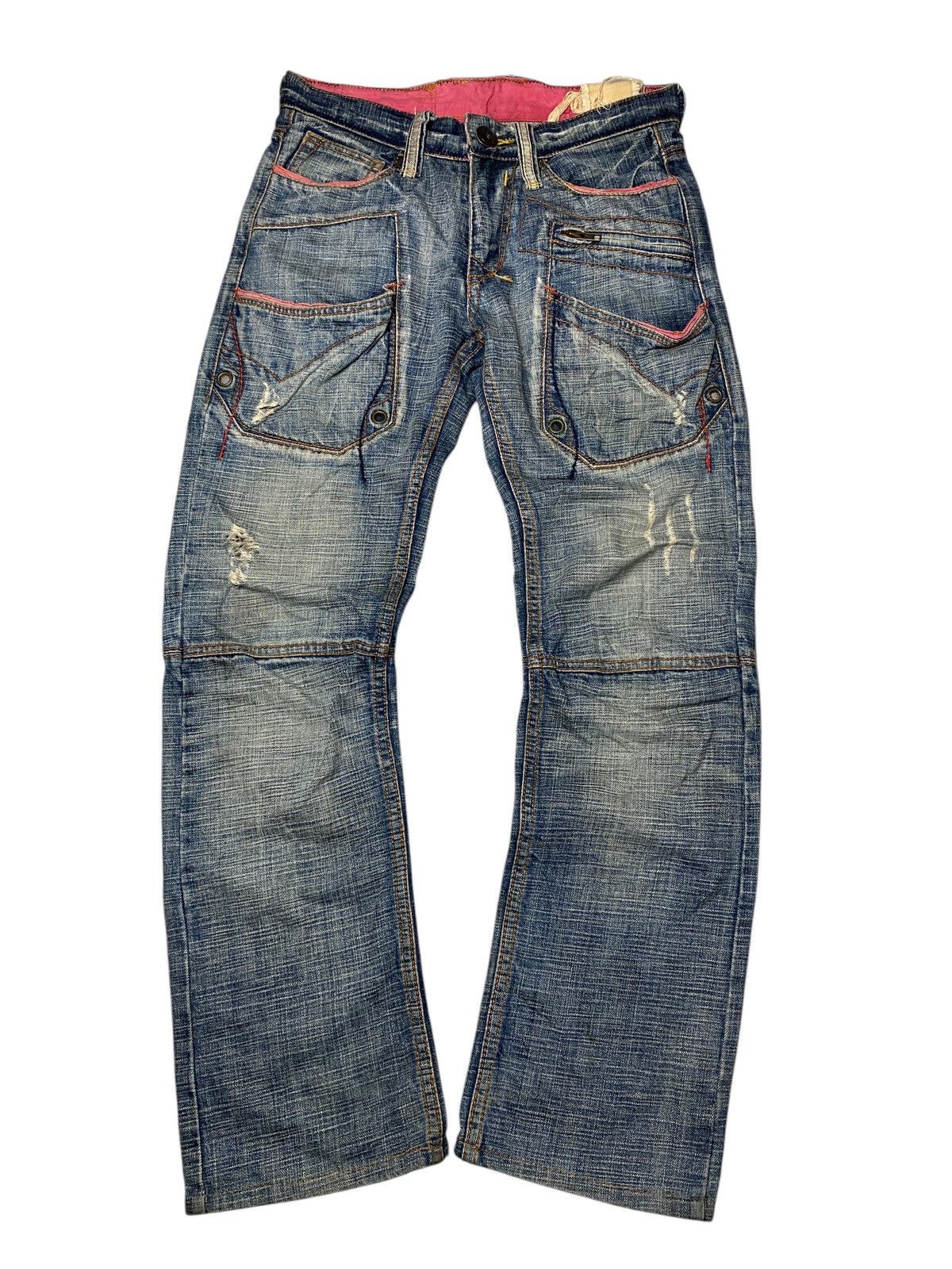 Hysteric Glamour 2000's Tough Multipocket Seawash Flared Jeans Size US 29 - 1 Thumbnail