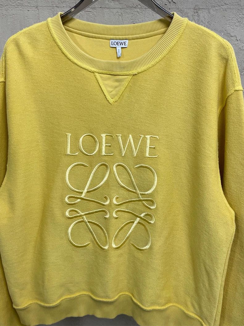 Other LOEWE Yellow reverse embroidered large Logo round neck hoo Size M / US 6-8 / IT 42-44 - 3 Thumbnail