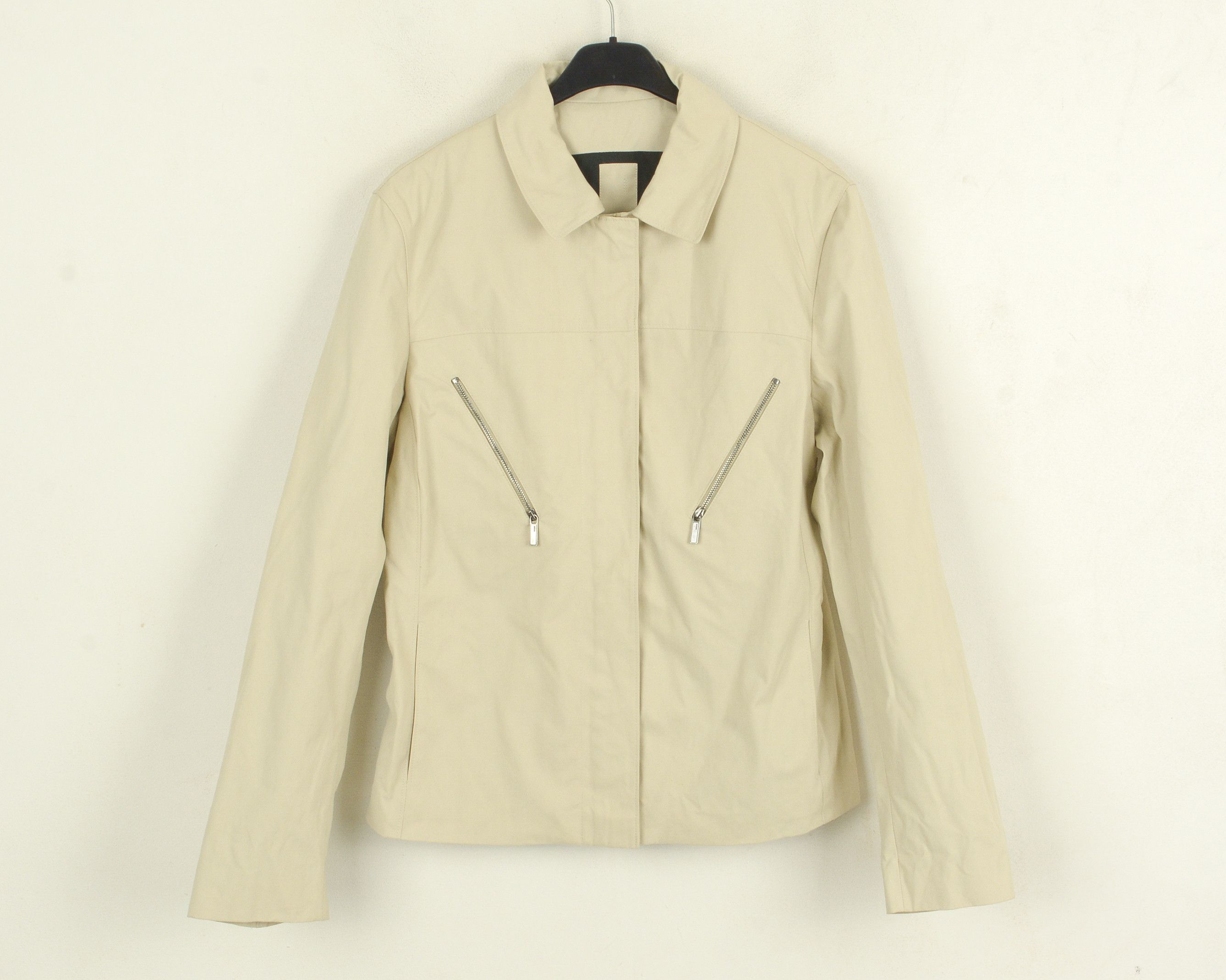 Pollini Cotton Blazer M Beige Women Jacket EU 38 Coat UK 10 US 8 Size M / US 6-8 / IT 42-44 - 1 Thumbnail