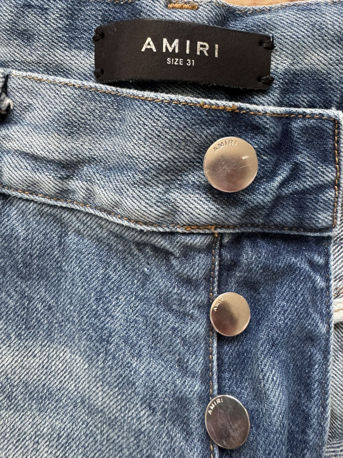 Amiri Amiri Hockey Logo Straight Jeans Size US 31 - 4 Thumbnail