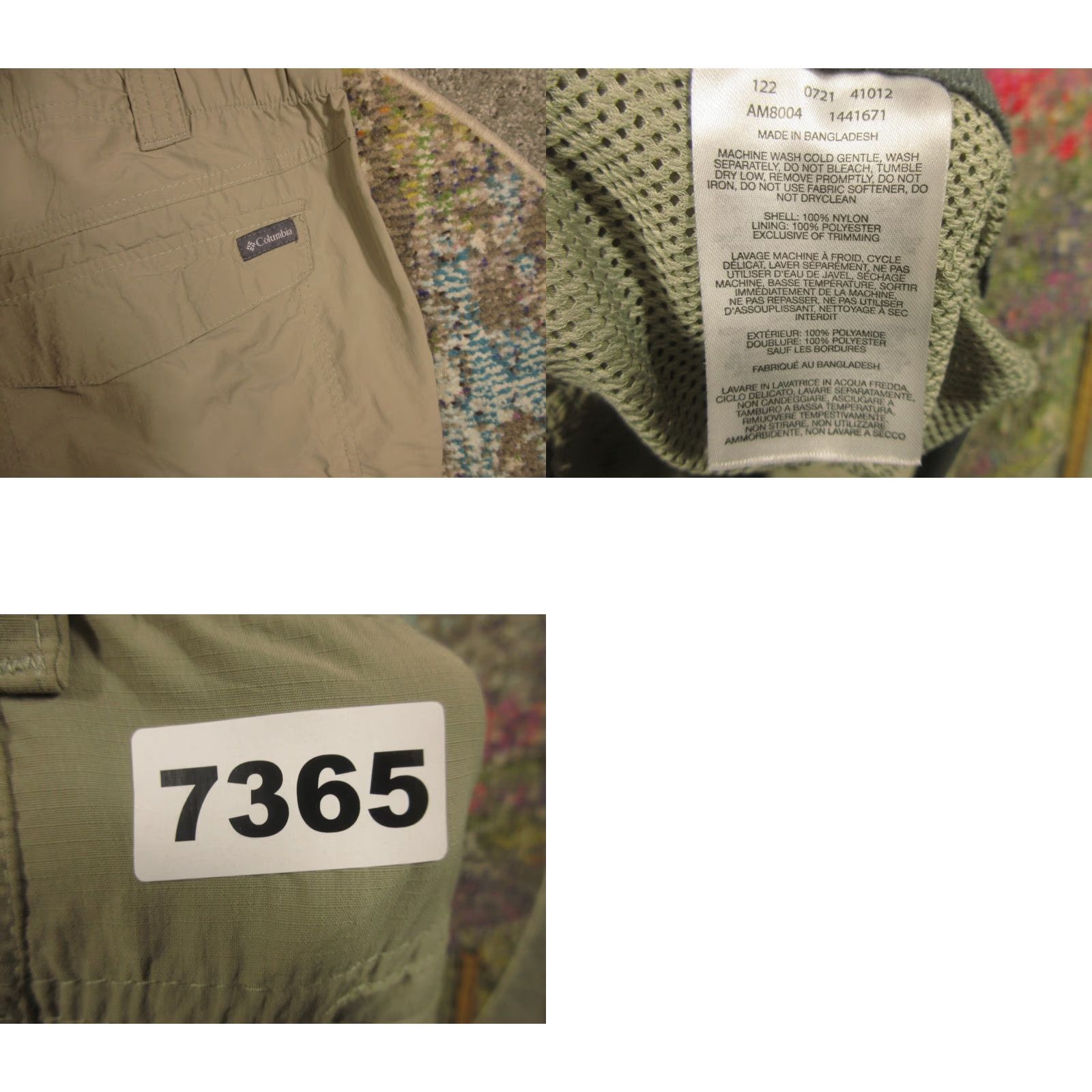 Vintage Columbia Convertible Cargo Pants Mens 42x32 Nylon Omni-Shade Lightweight Casual Travel Cargo Pocket Beige Solid Regular Mens Size US 42 / EU 58 - 8 Thumbnail