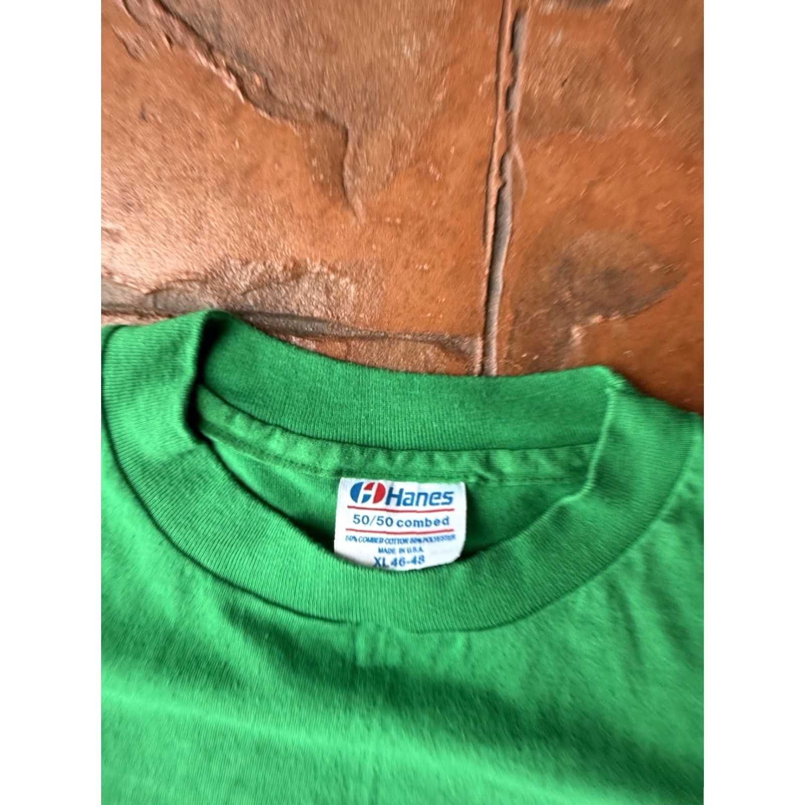 Hanes VINTAGE St. Patrick's Parade Day Miami T-Shirt XL 50/50 Single Stitch Hanes 80s Green Crew Neck Short Sleeve Graphic Print Men Size US XL / EU 56 / 4 - 2 Thumbnail