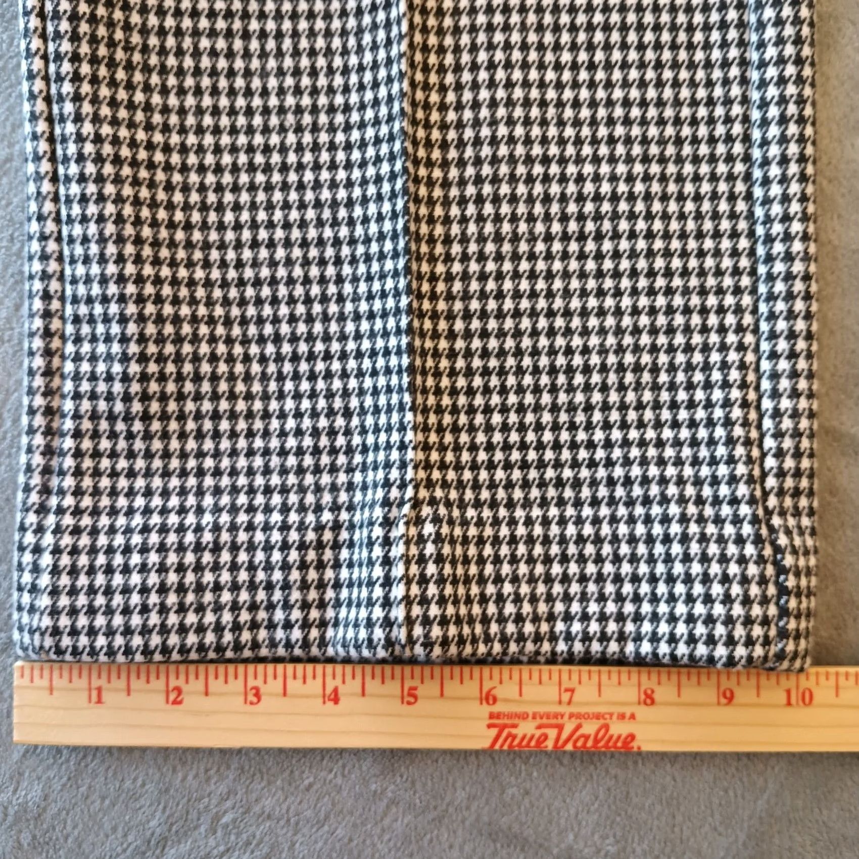 Ann Taylor Ann Taylor Dress Pants Womens Size 6 Black Houndstooth Side Zip Altered Hem Pants Womens Regular Straight 29in Inseam Black Size 28" / US 6 / IT 42 - 6 Thumbnail