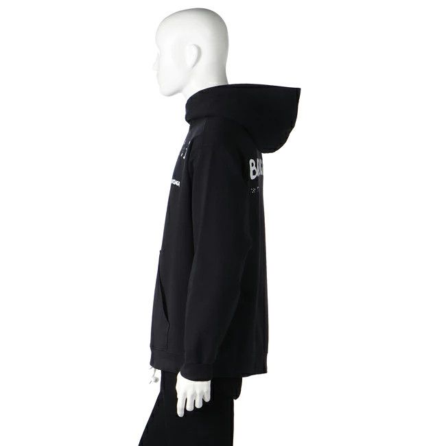 Balenciaga o1bcso1str0426 Hand Drawn Balenciaga Back Hoodie in Black Size US XXS / EU 40 - 4 Thumbnail