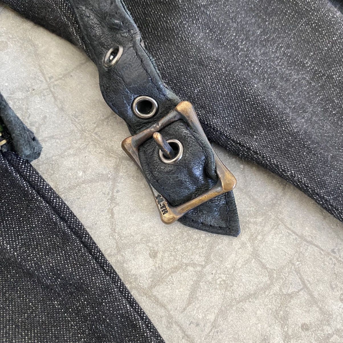 14th Addiction 14th Addiction Holster Hybrid Leather Slim Fit Black Jeans Size US 29 - 19 Thumbnail