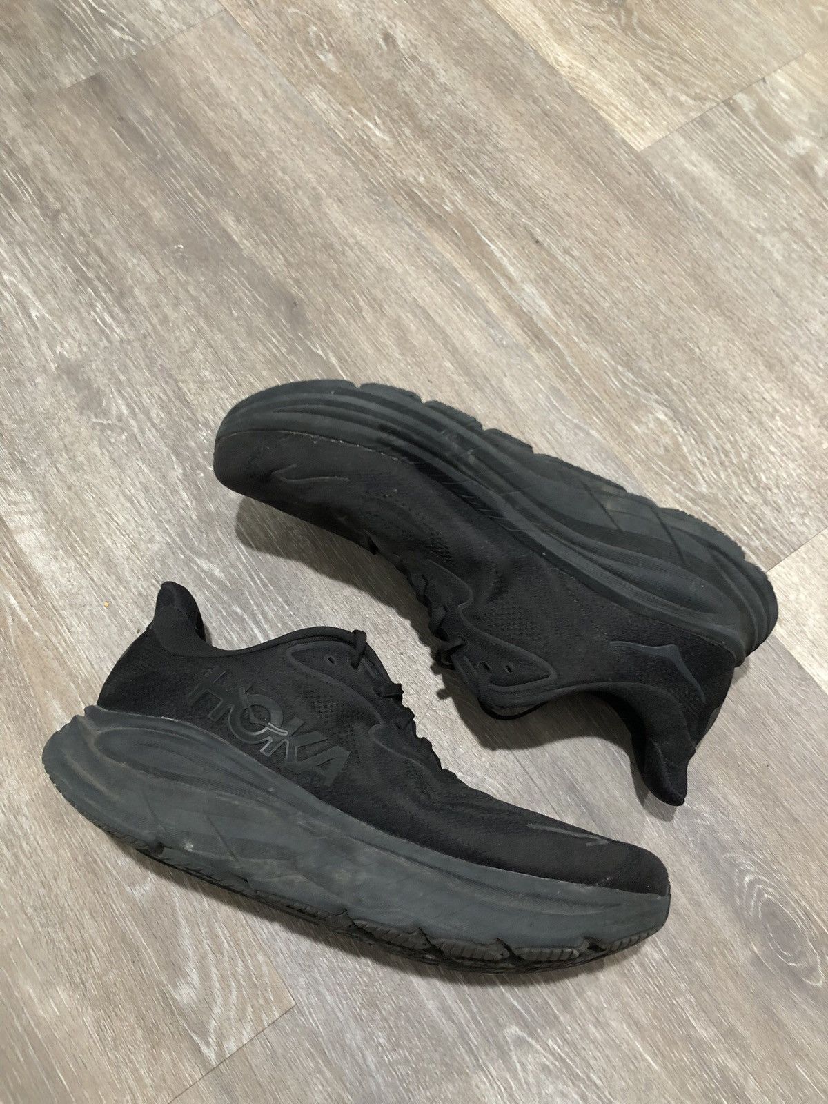 Hoka HOKA ONE ONE Clifton 10 Shoes Mens Size 13 X-Wide Black Size US 13 / EU 46 - 2 Thumbnail