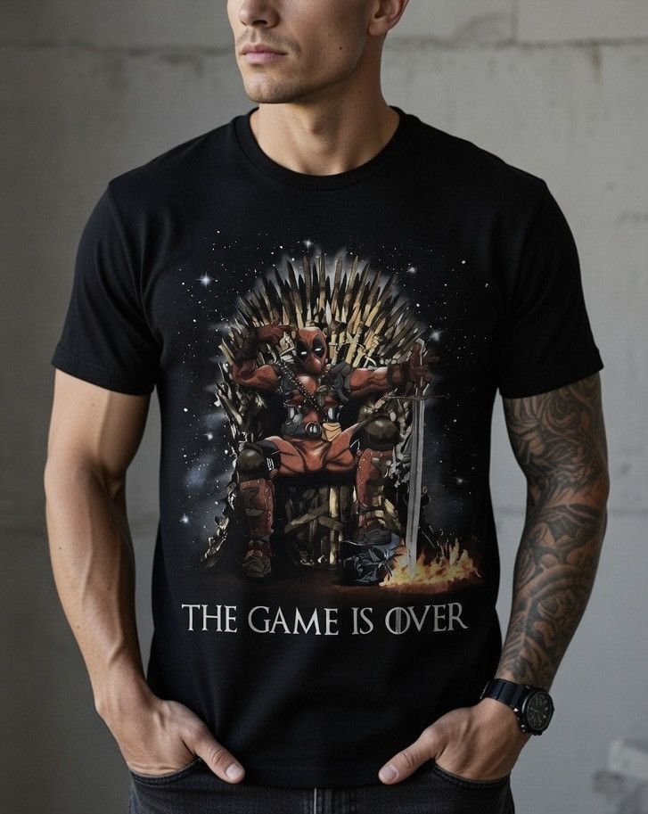 Marvel Comics Deadpool “The Game Is Over” Game of Thrones Parody T-Shirt Size US L / EU 52-54 / 3 - 1 Thumbnail