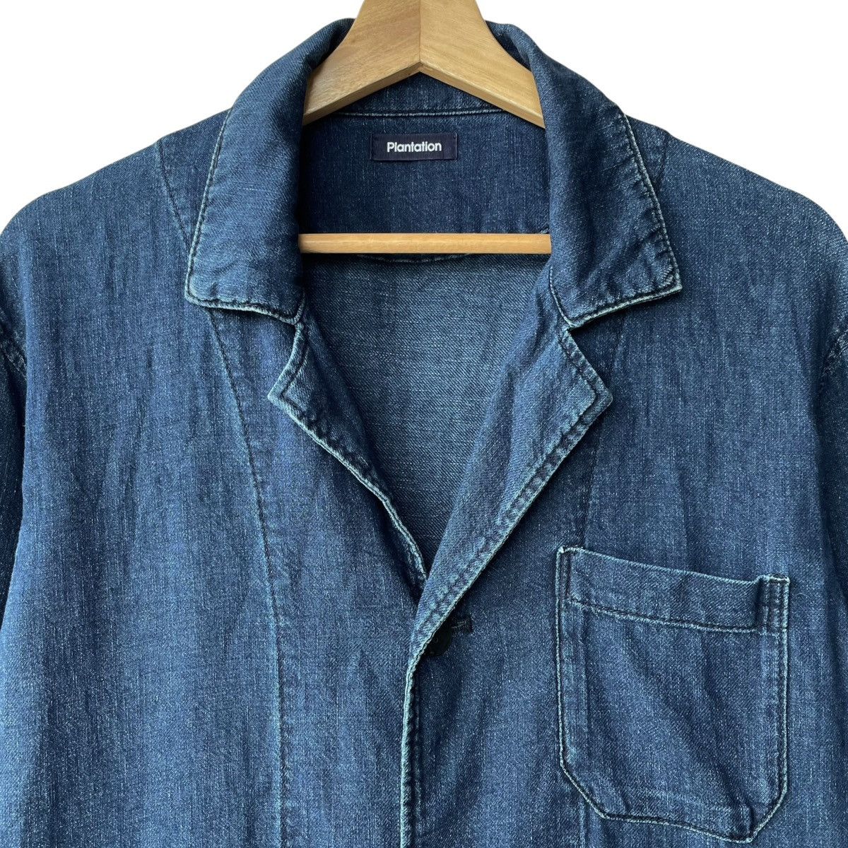Issey Miyake Plantation Issey Miyake Design IS Vintage Denim Overcoat Size M / US 6-8 / IT 42-44 - 3 Thumbnail