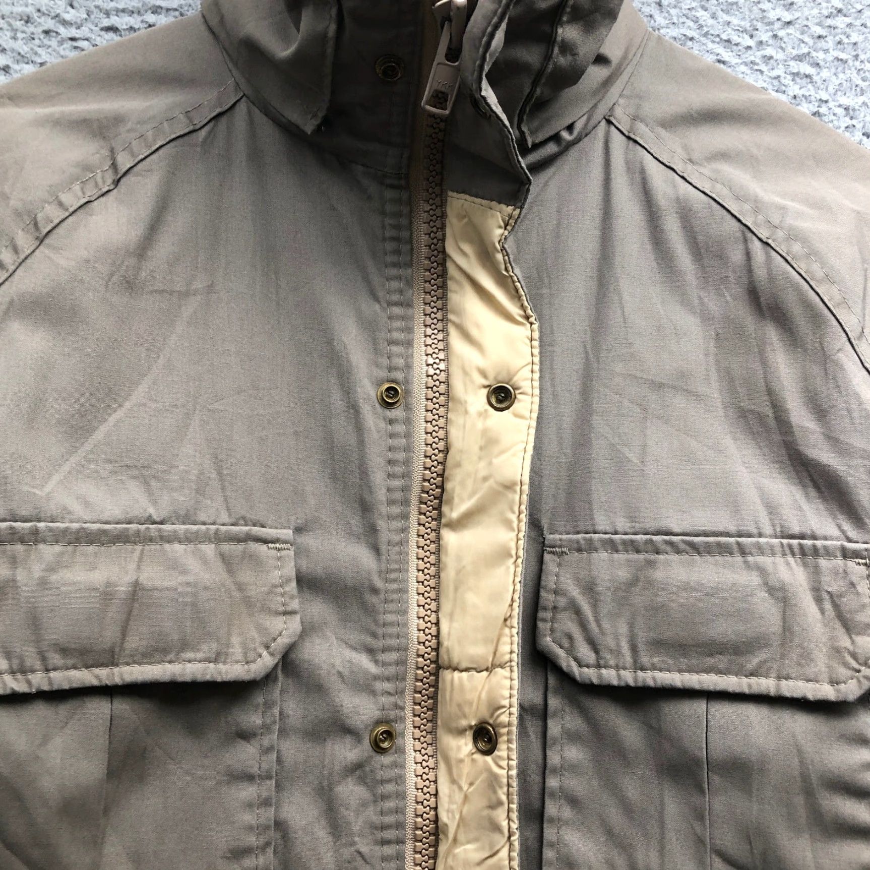 Vintage VINTAGE Woolrich Parka Jacket Womens Small S Mushroom Brown Insulated Nylon Coat Mid-Length Casual Travel 80s 90s Womens Size S / US 4 / IT 40 - 7 Thumbnail