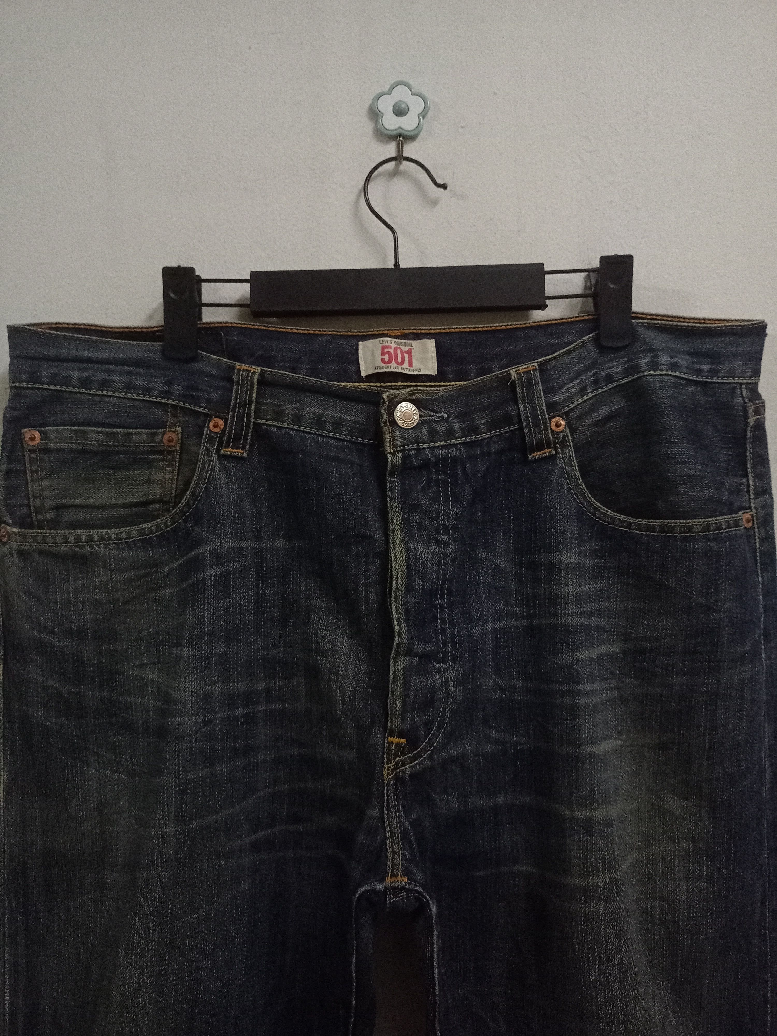 Levi's × Levi's Vintage Clothing Vintage Levis 501 Mud Wash Baggy Style Jeans 37x30 Size US 37 - 4 Thumbnail