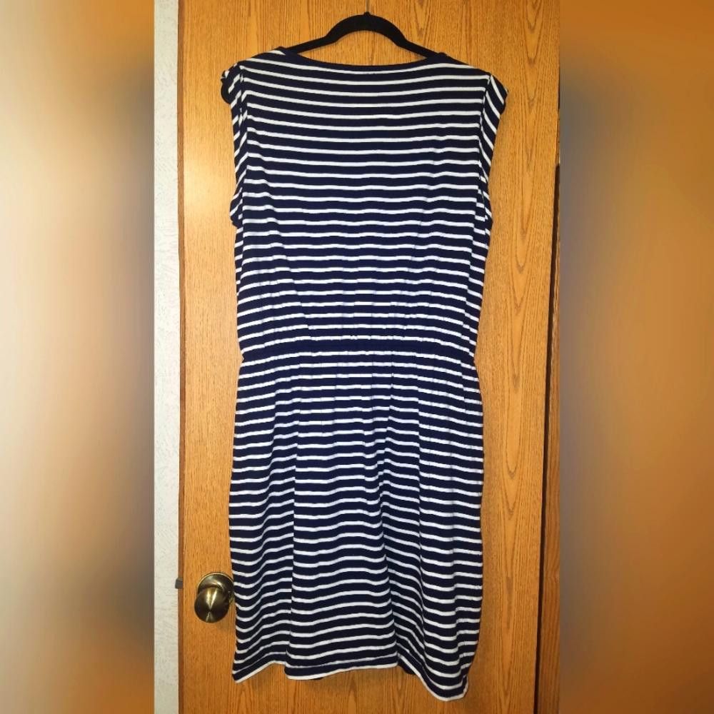 Boden Boden Dress Size 14R Blue/White Size XL / US 12-14 / IT 48-50 - 2 Thumbnail