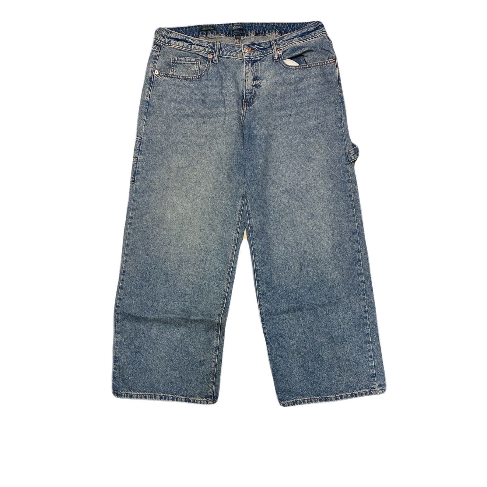 The Unbranded Brand Low-Rise Baggy Jeans Size 17/R Light Blue Inseam 17/31” Size 31" - 4 Thumbnail