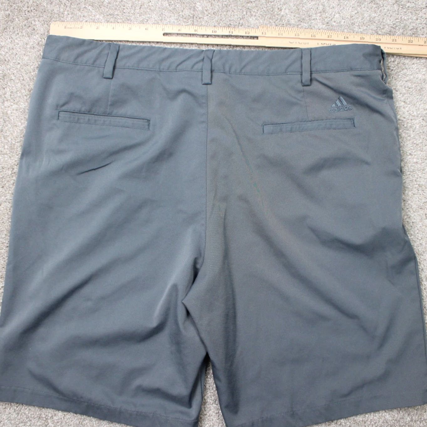 Adidas Adidas Shorts Mens 40 Gray Golf Flat Front 100% Polyester Athletic Chino Casual Sports Dress Code Mens Size US 40 / EU 56 - 5 Thumbnail