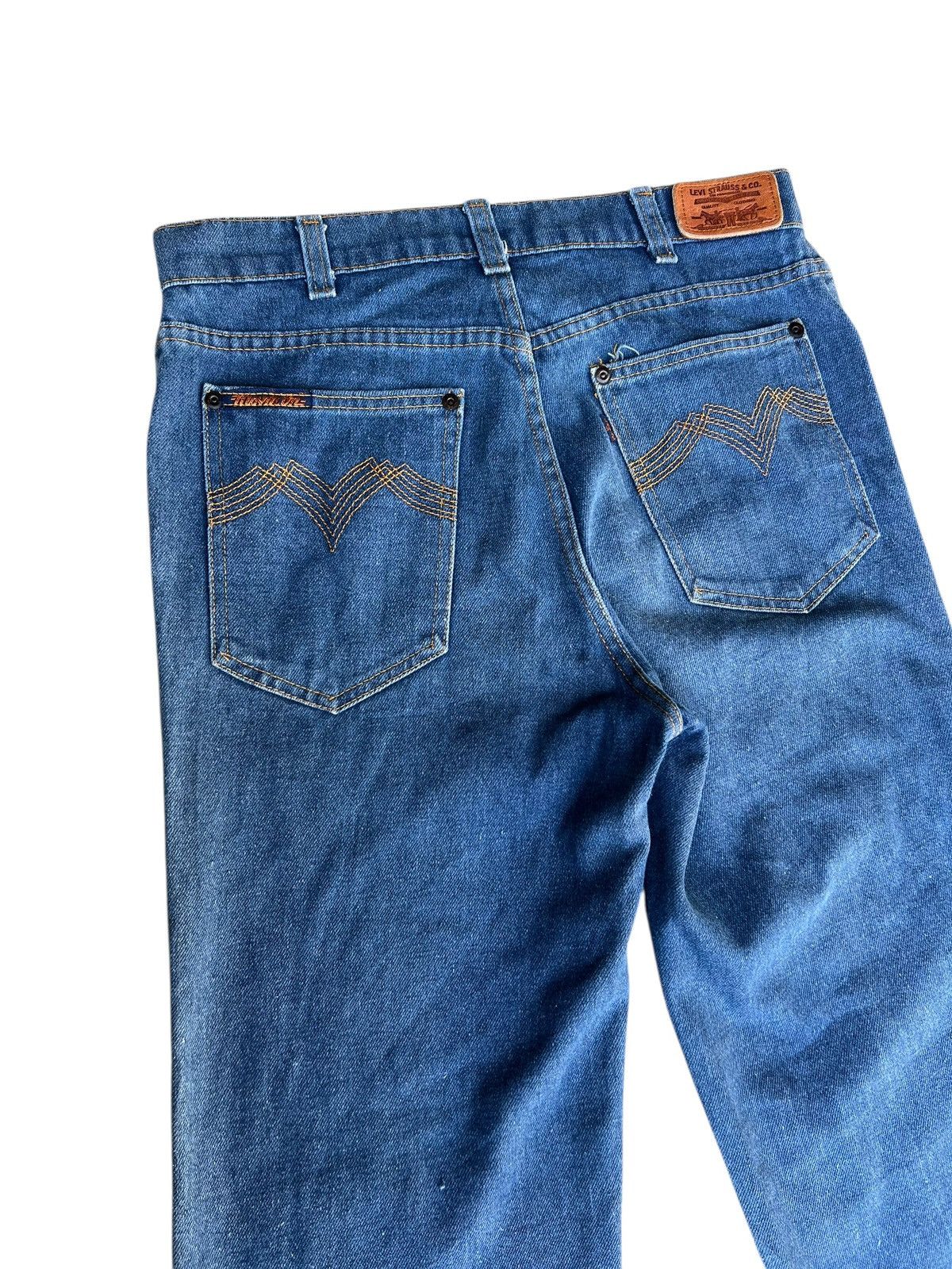 Levi's Vintage 70s Levi’s Movin On Jeans Blue Tab Flare Denim Jeans Size US 30 / EU 46 - 13 Thumbnail