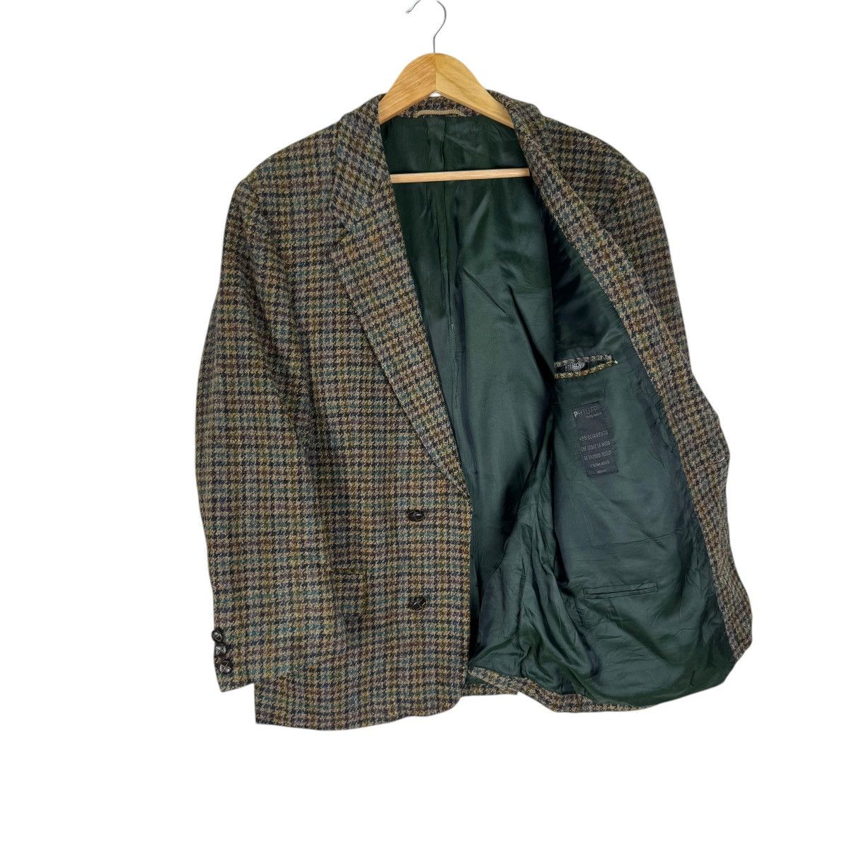 Harris Tweed 🌟HARRIS TWEED X PHILLIP HERRINGBONE BLAZER COAT Size US M / EU 48-50 / 2 - 8 Thumbnail