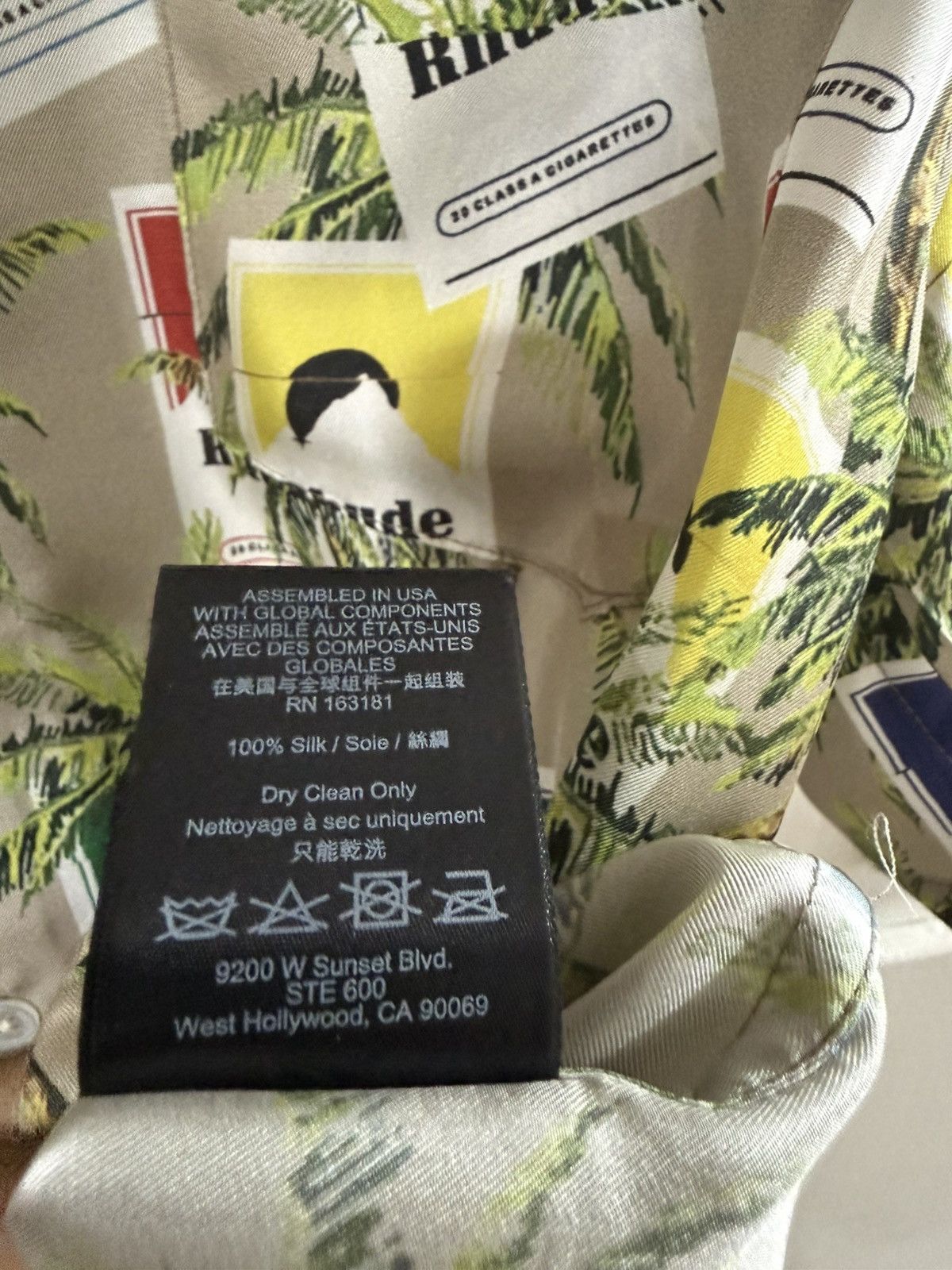 Rhude Rhude Cigarette Print Silk Shirt Size US XS / EU 42 / 0 - 5 Thumbnail