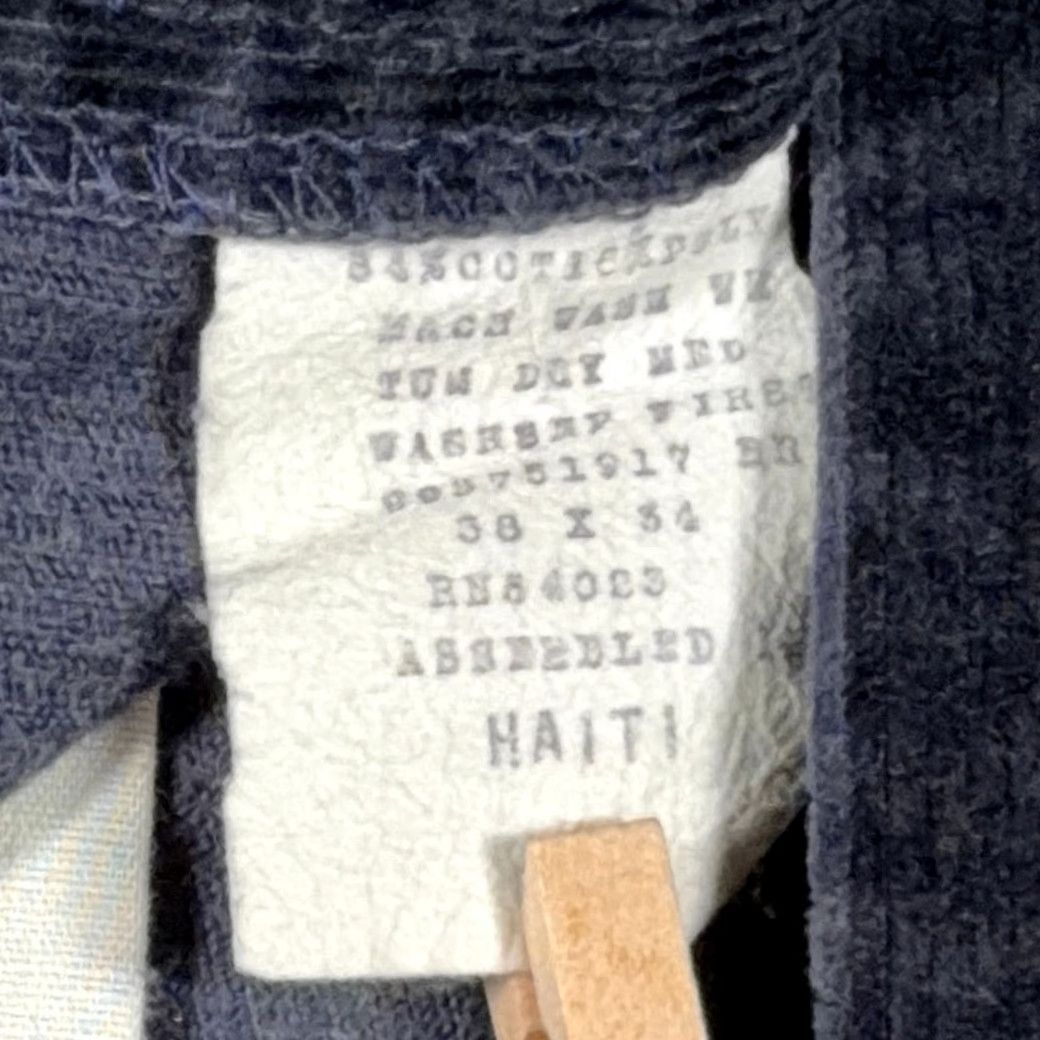 Gap VINTAGE Gap Pants Mens 35x33 Blue Corduroy Pioneer Straight Talon Zip 80s Size US 35 - 6 Thumbnail