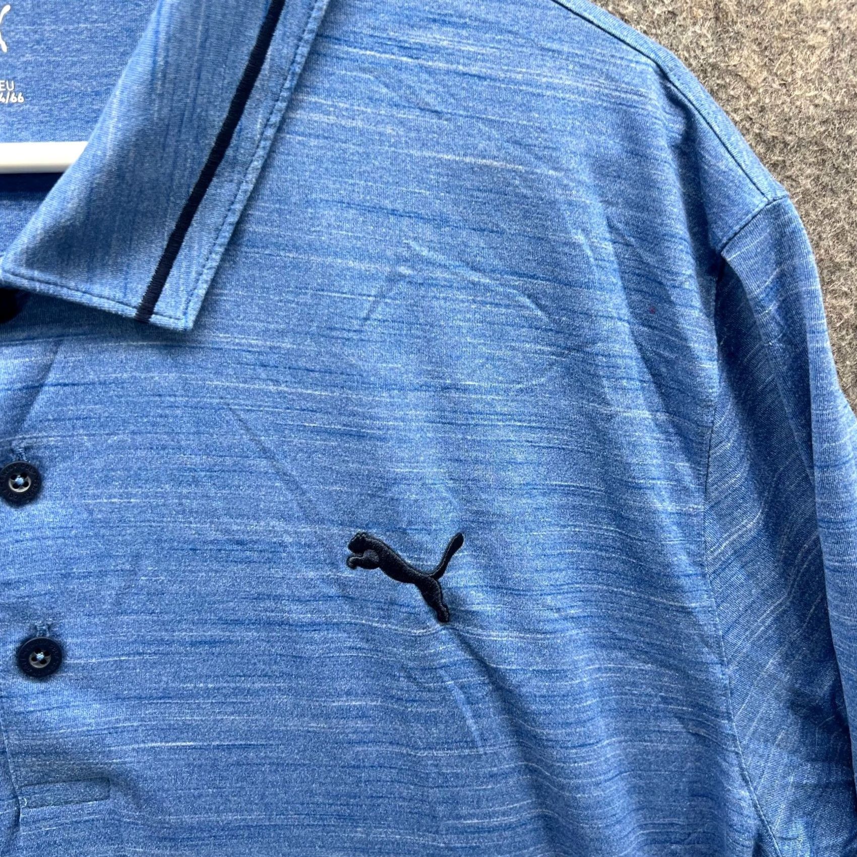 Puma PUMA Polo Shirt Mens XXL Blue Preppy Golf Cloudspun Knit Polo Shirt Size US XXL / EU 58 / 5 - 4 Thumbnail