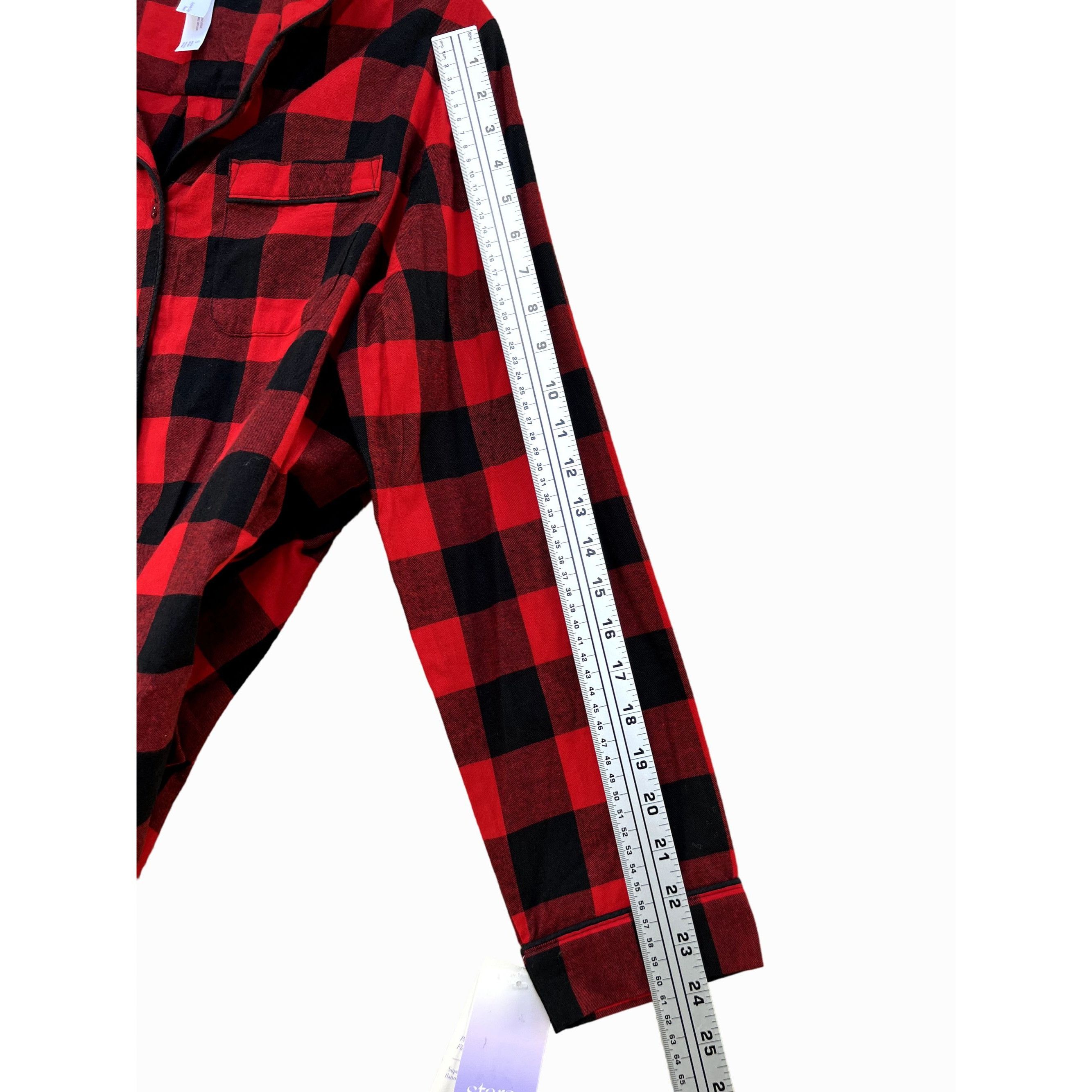 Other Stars Above - Women's Red Flannel Pajama Top - Small Size ONE SIZE - 7 Thumbnail