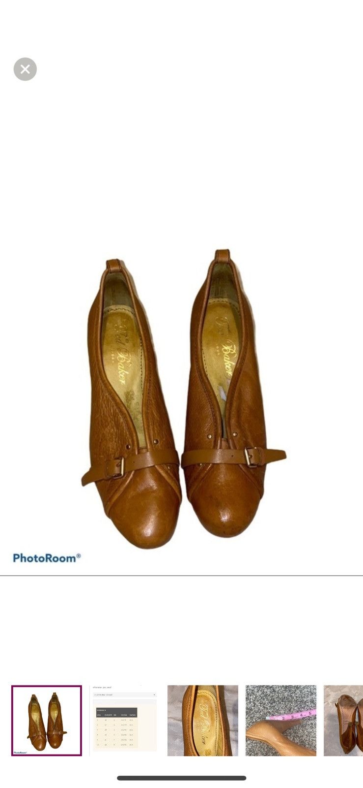 Ted Baker Ted baker buckle detailed cognac heels size 7 Size US 7.5 / IT 37.5 - 1 Thumbnail