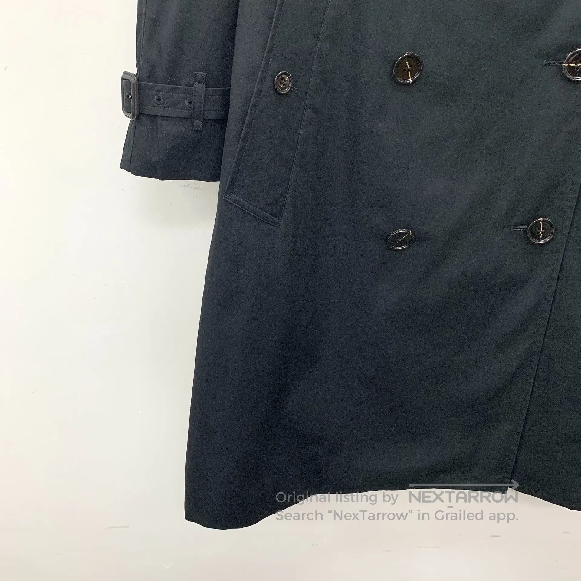 Burberry Burberry Black cotton collar double-breasted long-sleeve t Size US M / EU 48-50 / 2 - 4 Thumbnail