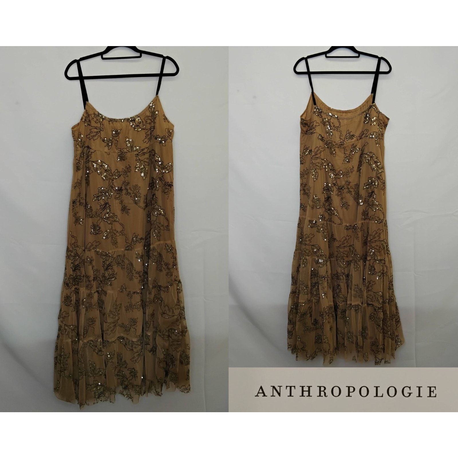 Anthropologie Anthropologie Maeve Dress Women's XL Neutral Sequins NWT Size XL / US 12-14 / IT 48-50 - 1 Thumbnail