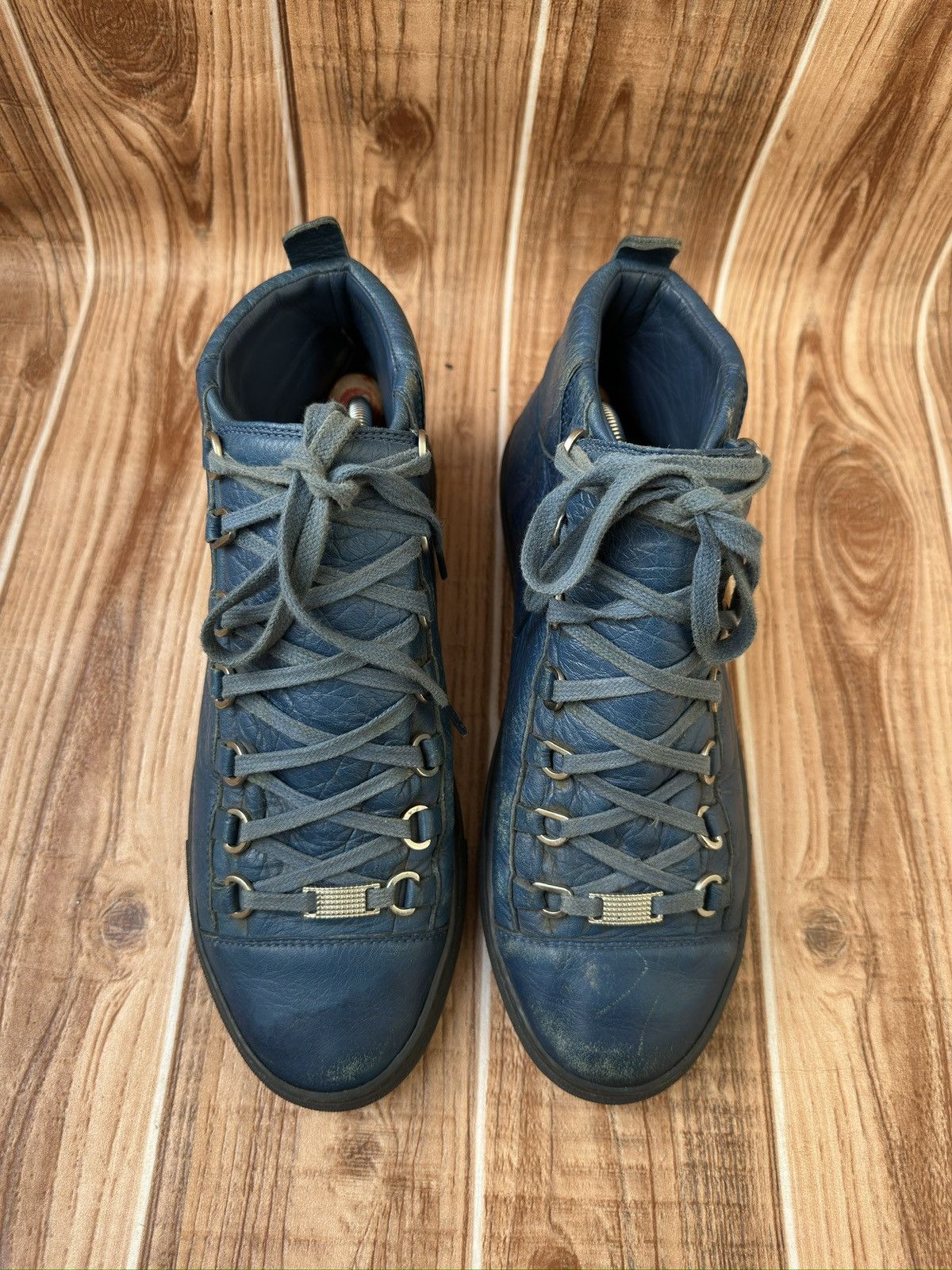 Balenciaga Balenciaga Arena Blue Leather Higtop Vintage Sneaks Size US 8 / EU 41 - 3 Thumbnail