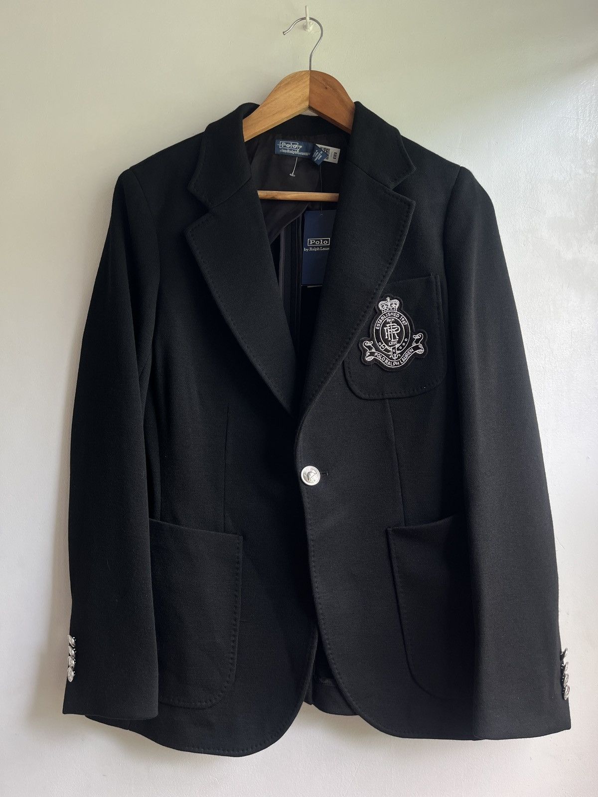 Polo Ralph Lauren Logo-Crest Knit Blazer