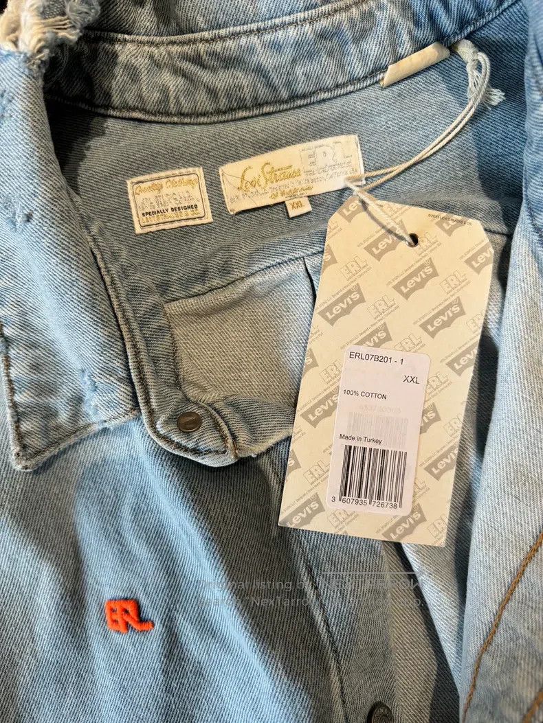 ERL ERL Levi's co-branded denim shirt Size US XXL / EU 58 / 5 - 5 Thumbnail