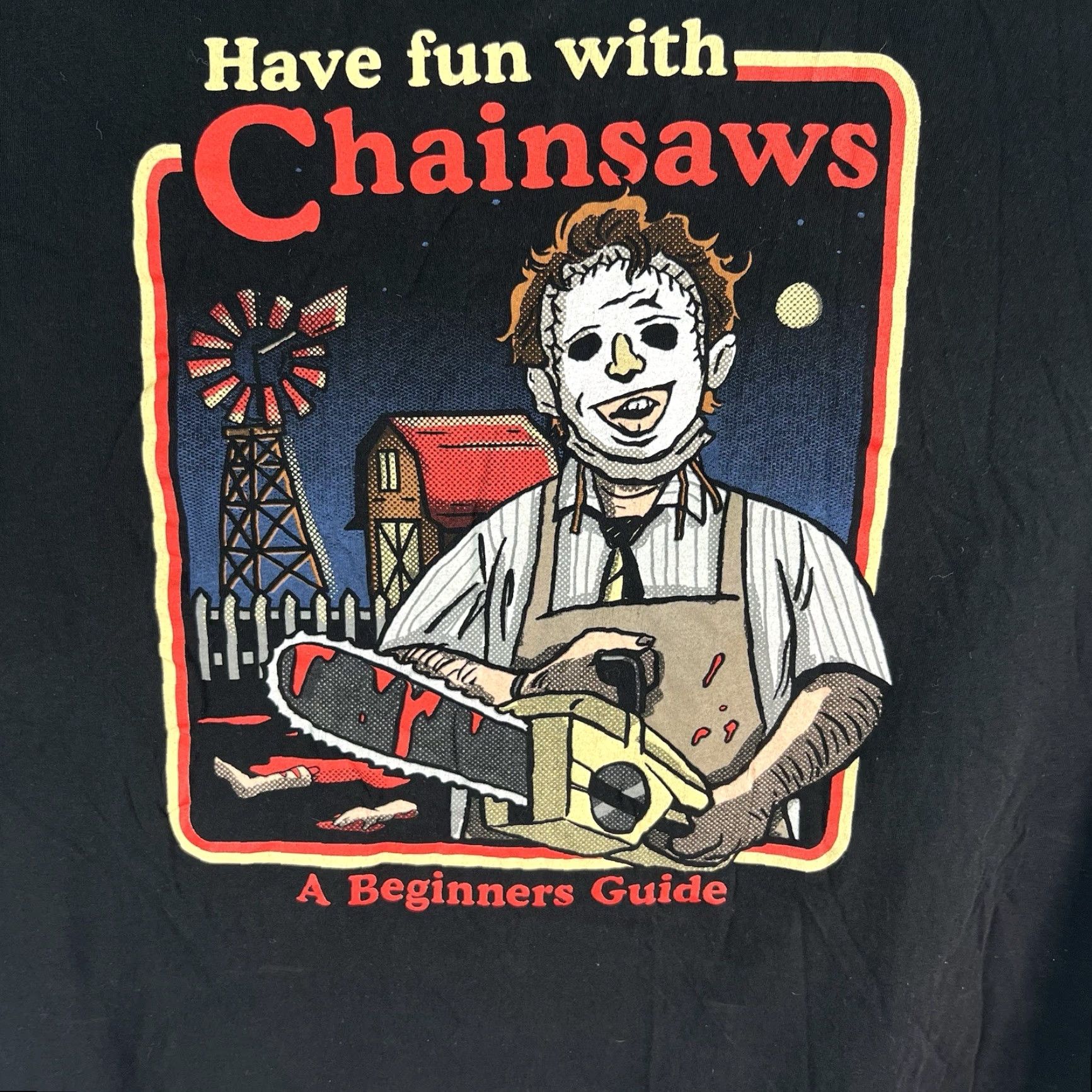 Vintage Texas Chainsaw Leatherface Have Fun With Chainsaws Graphic T Shirt Men’s S Size US XXL / EU 58 / 5 - 2 Thumbnail