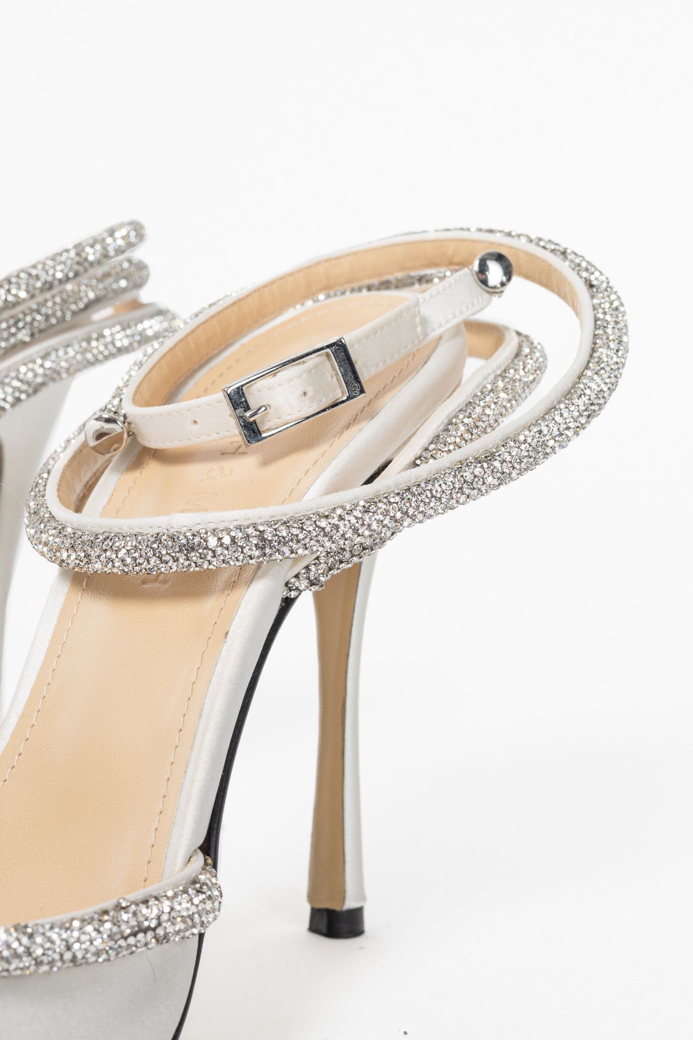 MACH & MACH MACH & MACH Double Bow Silk-Satin Crystal-Embellished Heels Size US 9 / IT 39 - 8 Thumbnail