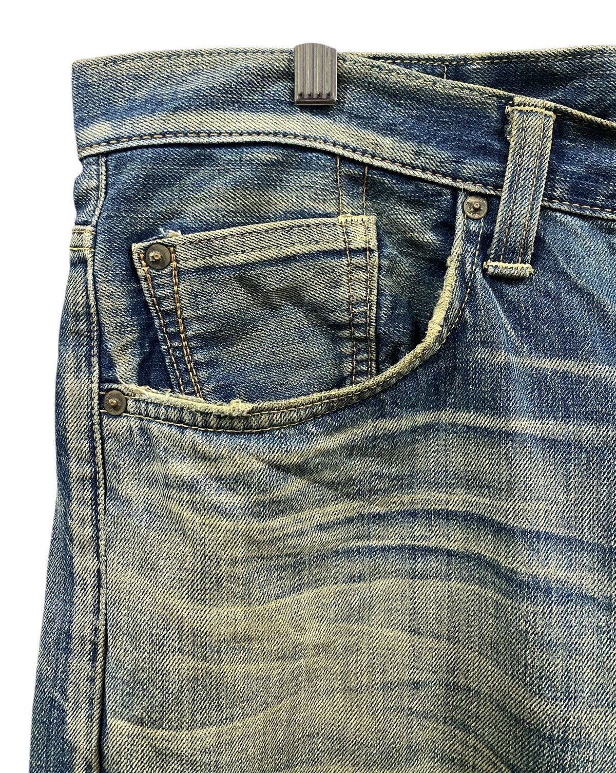 Edwin Vintage EDWIN Distressed Blue Jeans Size US 39 - 6 Thumbnail