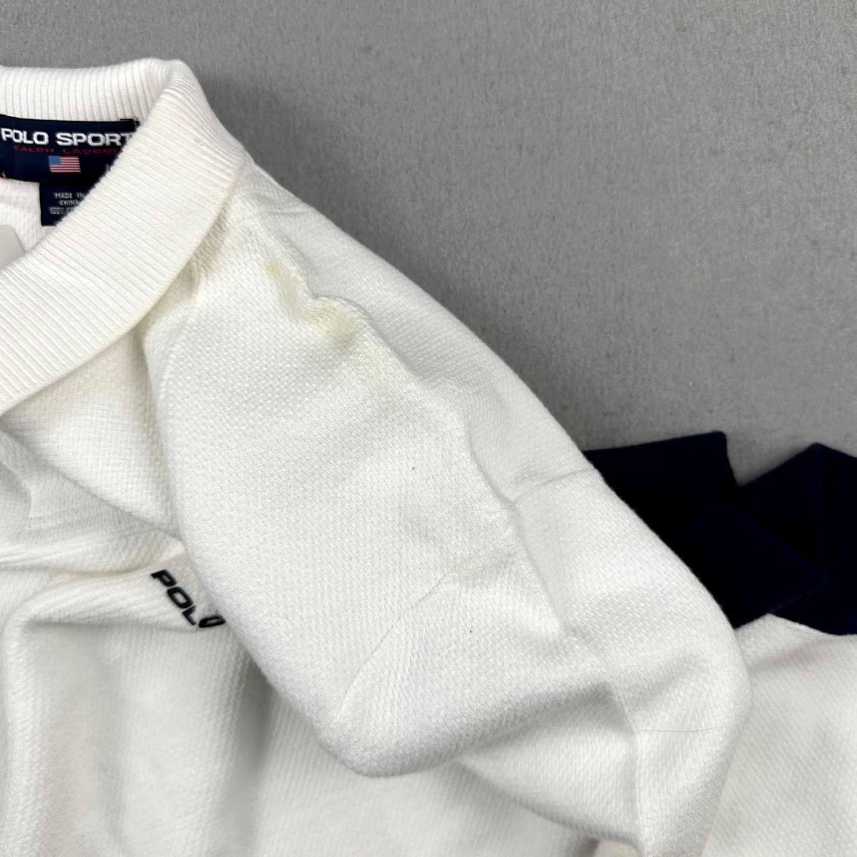 Vintage VINTAGE Polo Sport Shirt Men XL White Blue Rugby Polo Pique Y2K 2000s Size US XL / EU 56 / 4 - 7 Thumbnail