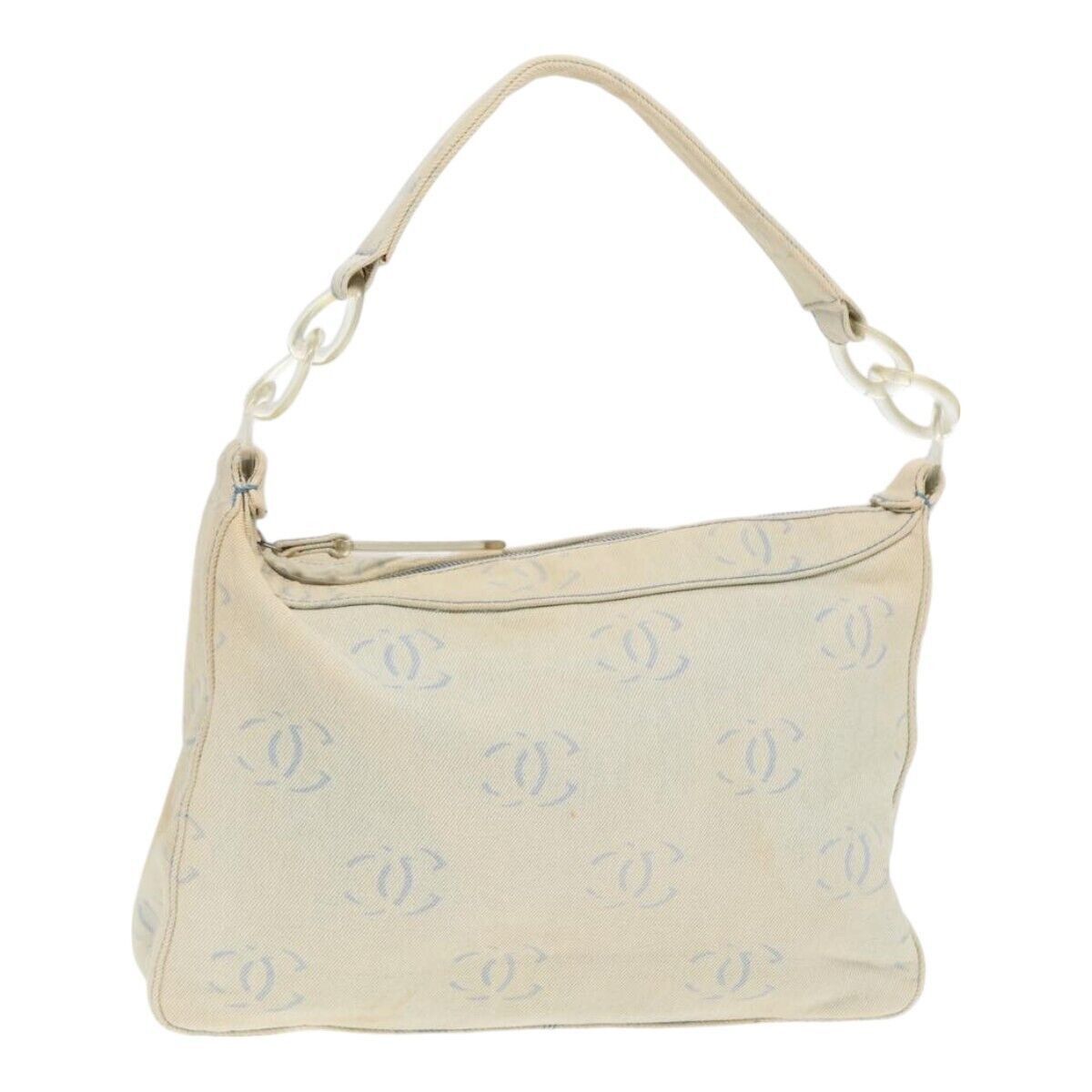 Chanel CHANEL COCO Mark Shoulder Bag Canvas Blue CC Size ONE SIZE - 1 Thumbnail