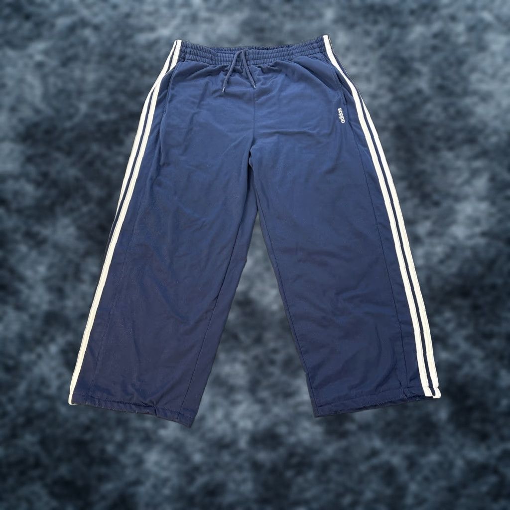 Adidas VINTAGE adidas Track Pants Mens XL Blue Pockets 00s Baggy Warm Ups Basketball 70s Style Size US 36 / EU 52 - 1 Thumbnail