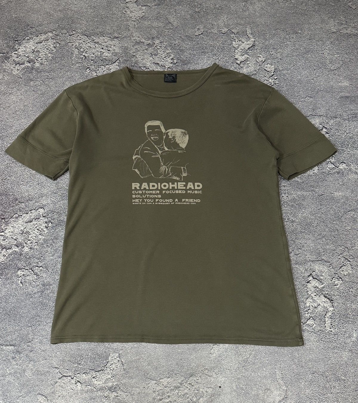 Band Tees Rare Radiohead 00’s W.A.S.T.E. Promo T-Shirt Khaki XXL Size US XXL / EU 58 / 5 - 1 Thumbnail