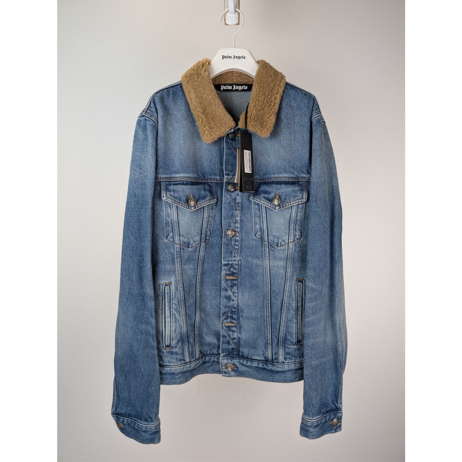 Palm Angels o1rshd1 Bear in Mind Denim Jacket in Blue / Brown Size US XXL / EU 58 / 5 - 10 Thumbnail