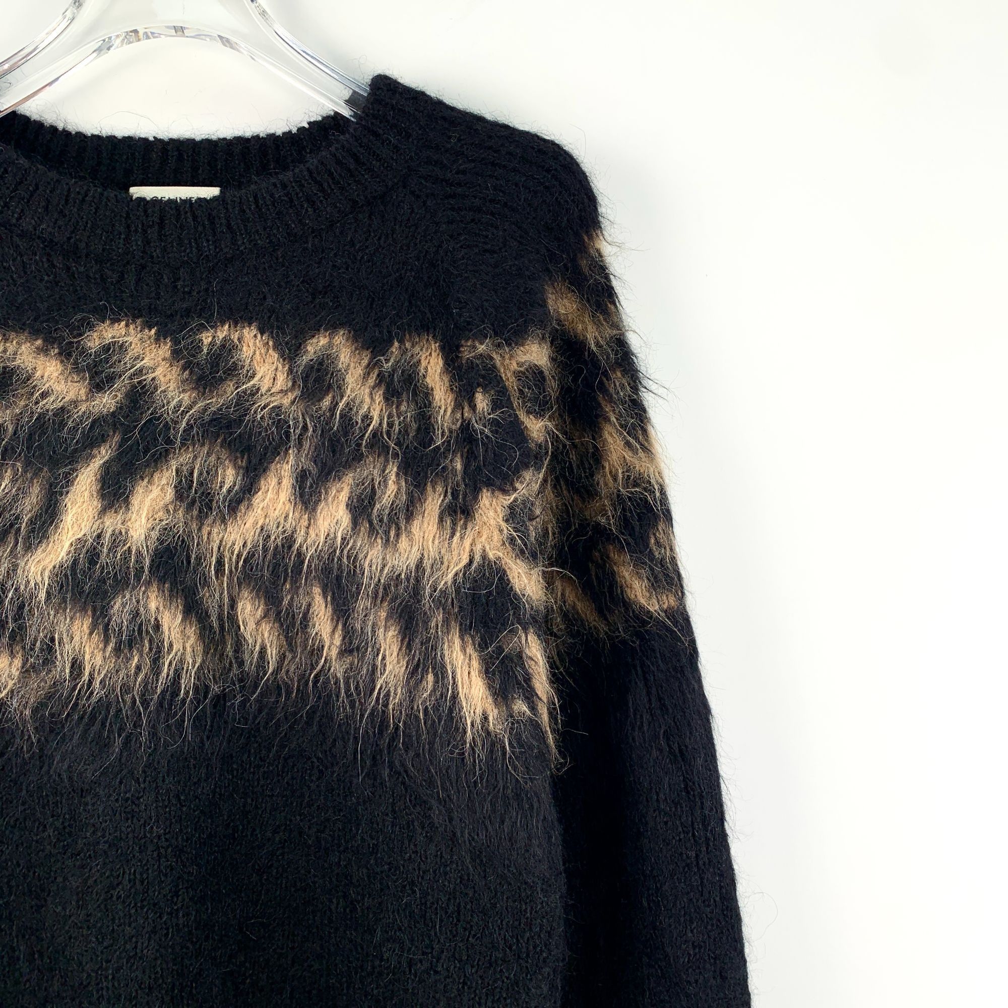 Celine Celine Black Alpaca Wool Long-Sleeved Knitted Sweater With A Size L / US 10 / IT 46 - 6 Thumbnail