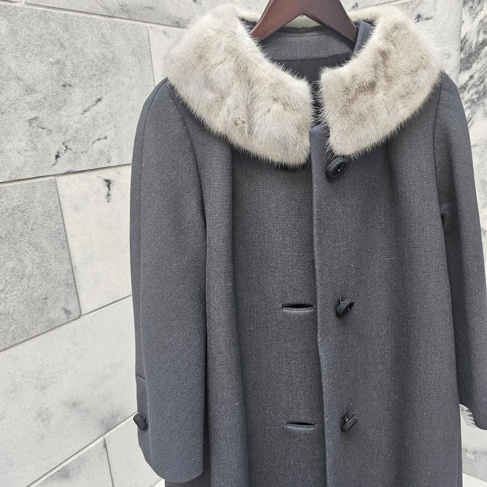 Other Women's Grey 1950s Vintage Coat Size M / US 6-8 / IT 42-44 - 2 Thumbnail