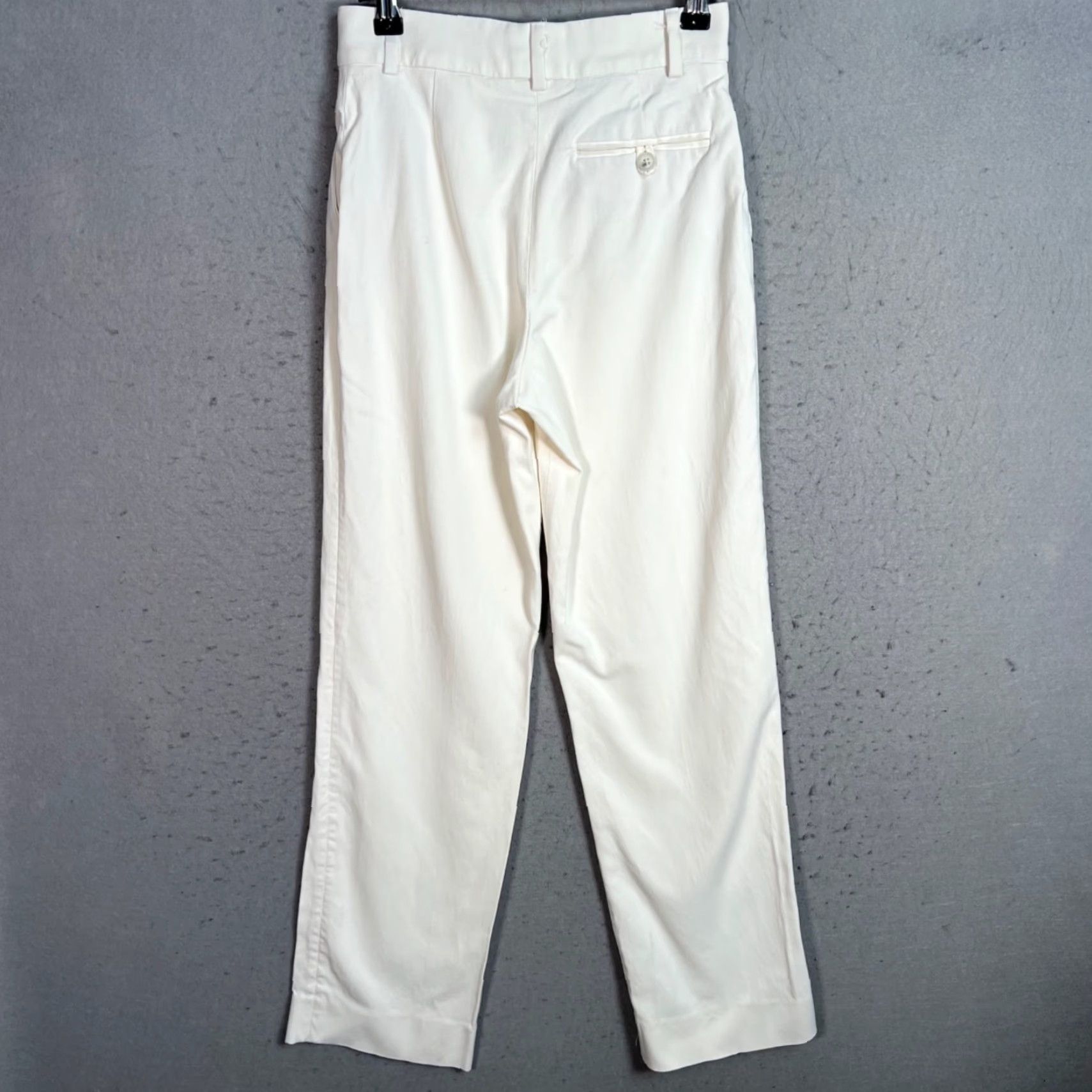 Cos COS Womens High-Waisted White Chino Pants Straight Leg Size 2 Size 26" / US 2 / IT 38 - 2 Thumbnail