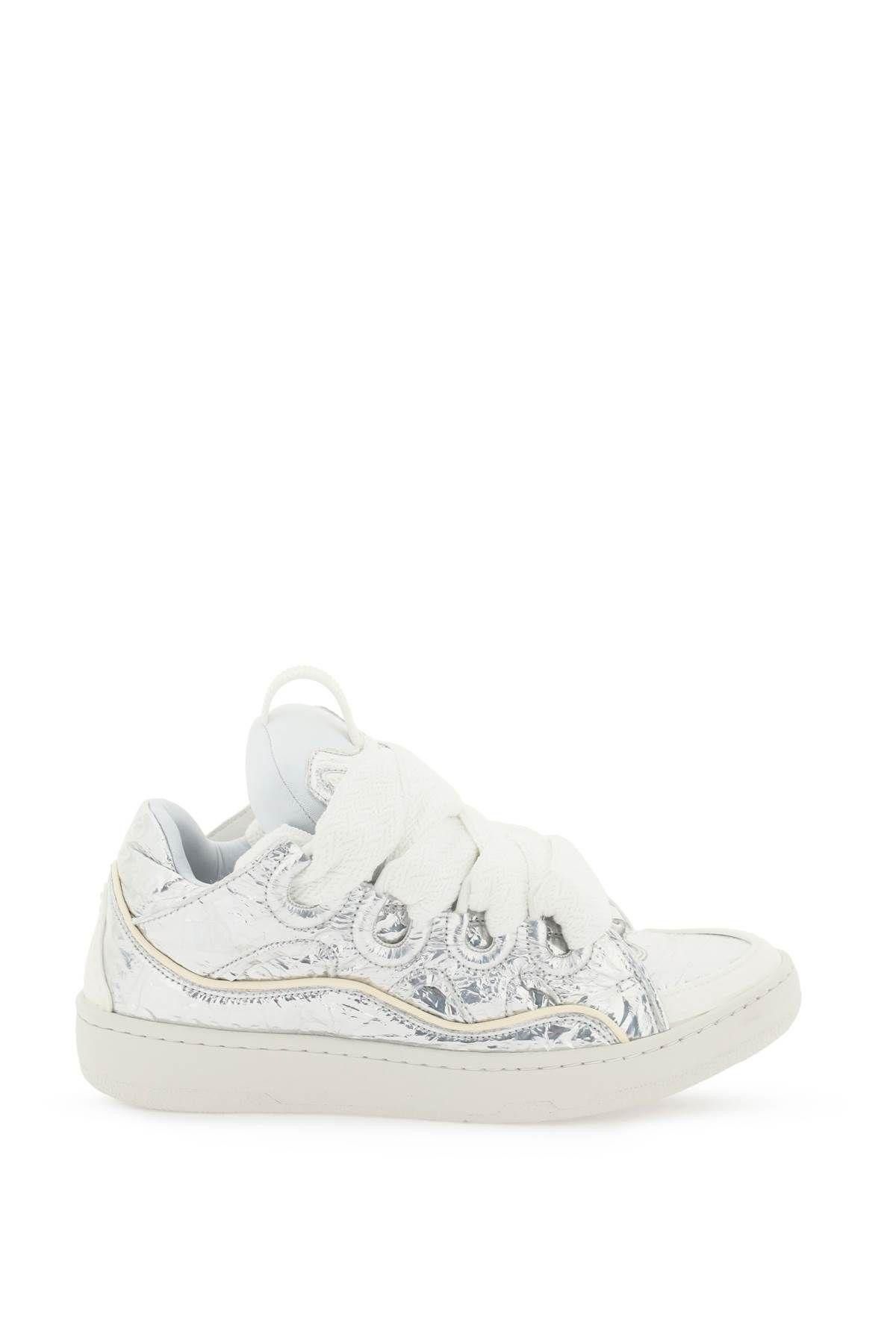 image of Lanvin Curb Sneakers Size Eu 39 For Women in Light Blue/Grey/Black
