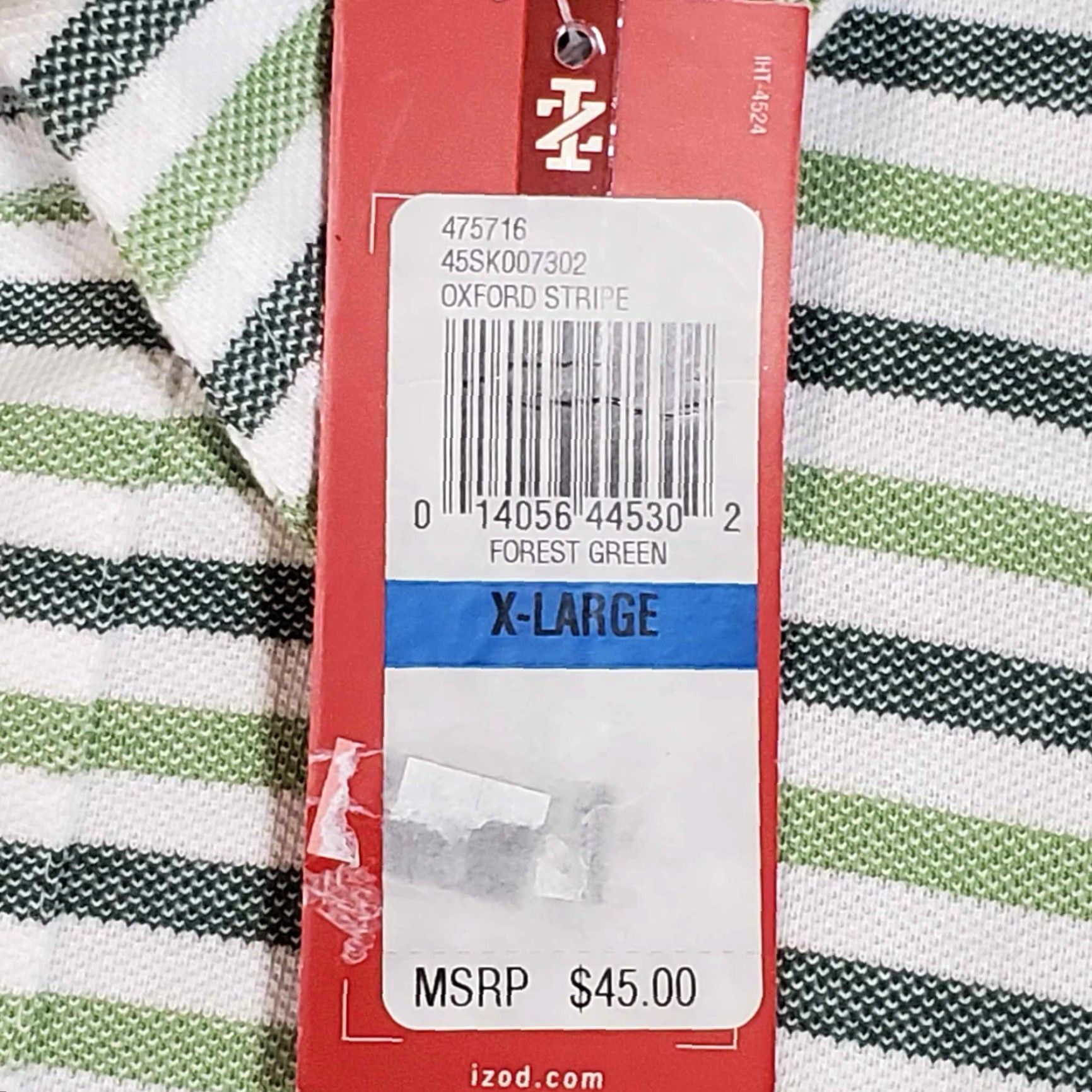 Izod IZOD Newport Oxford Polo Shirt Multicolor Striped Short Sleeve 100% Cotton Mens XL NWT MSRP 5 Size US XL / EU 56 / 4 - 2 Thumbnail