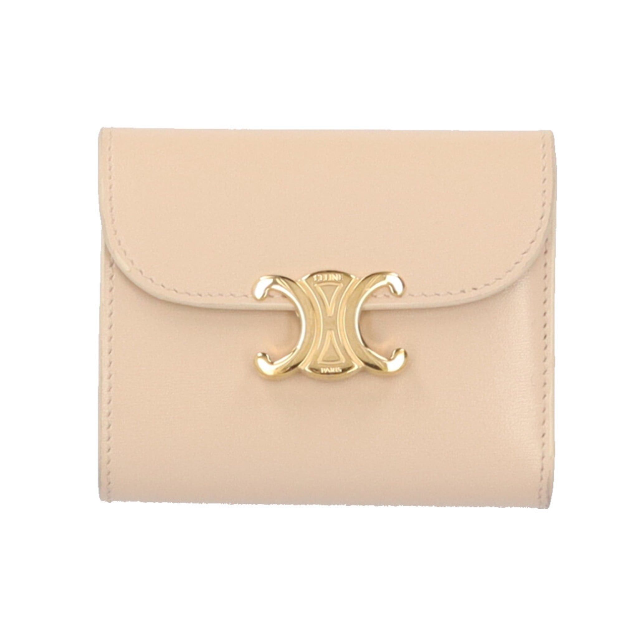 Celine Celine Small Flap Wallet, Tri-fold Leather, 10D783DPV.38SI, Women's, Pre-owned Size ONE SIZE - 1 Thumbnail