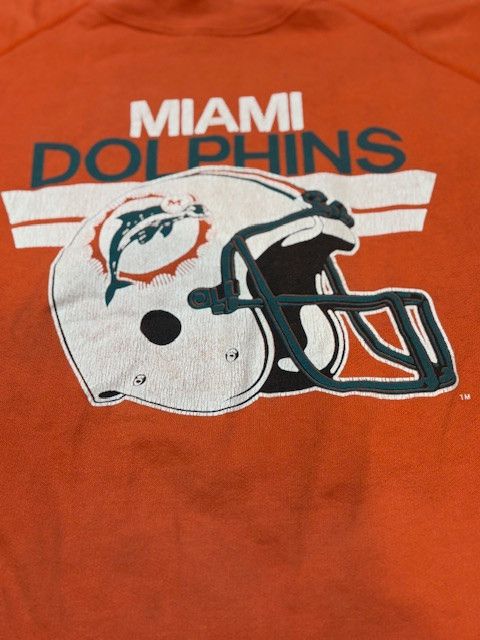 Vintage Miami Dolphins Totally Thrashed Orange Sweatshirt Size US XL / EU 56 / 4 - 7 Thumbnail