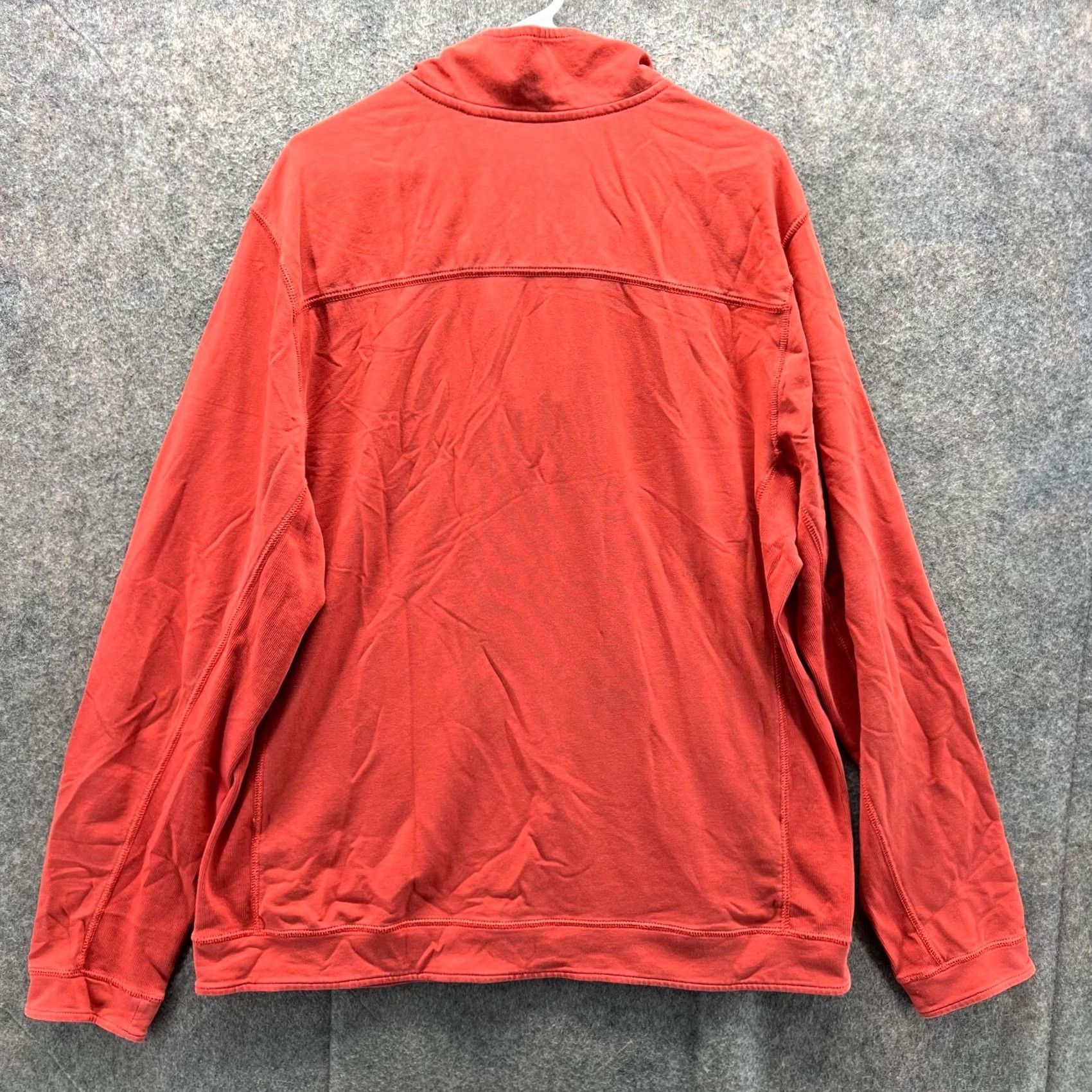 Tommy Bahama Tommy Bahama Sweater Mens XL Orange 1/4 Zip Fleece Pullover Island Crafted Regular Size US XL / EU 56 / 4 - 2 Thumbnail