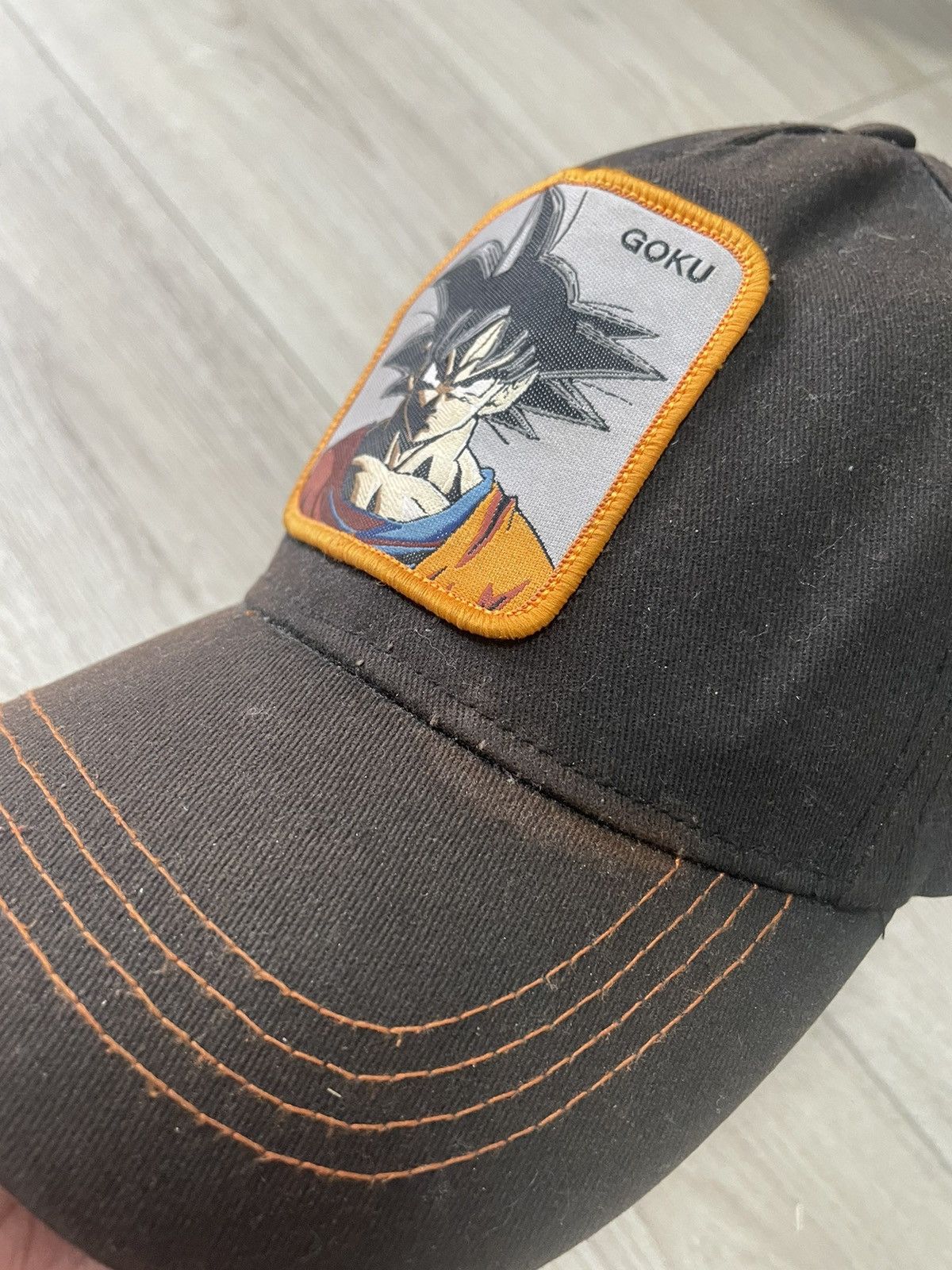 Anime Vintage Dragon Ball Z Goku Anime Cap Black Worn Faded Size ONE SIZE - 6 Thumbnail