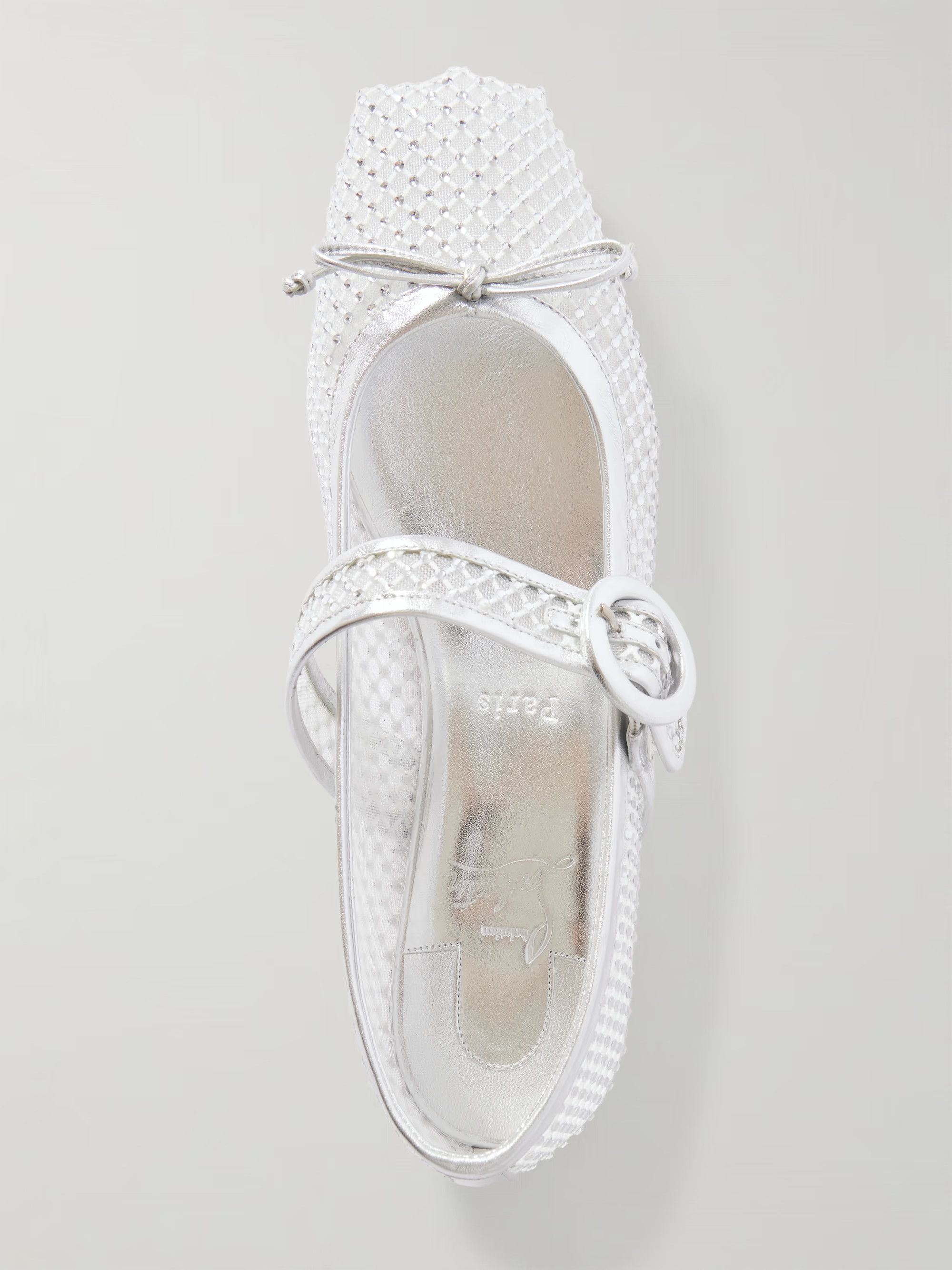 Christian Louboutin o1s1wg110925 Flats in Silver Size US 12 / IT 42 - 5 Thumbnail