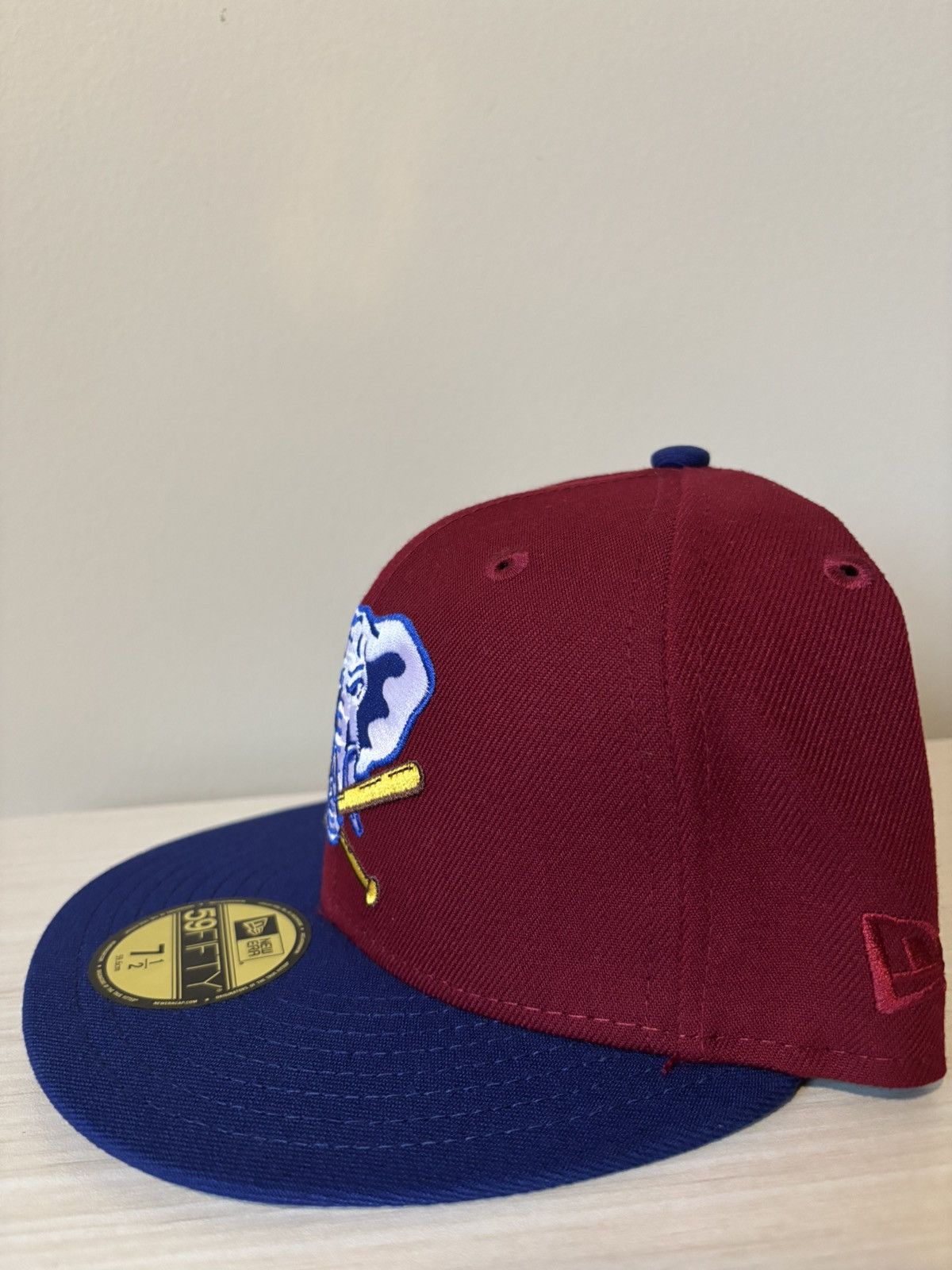 Hat Club Oakland A’s Fitted Size 7 1/2 Sangria Hatclub Size ONE SIZE - 5 Thumbnail