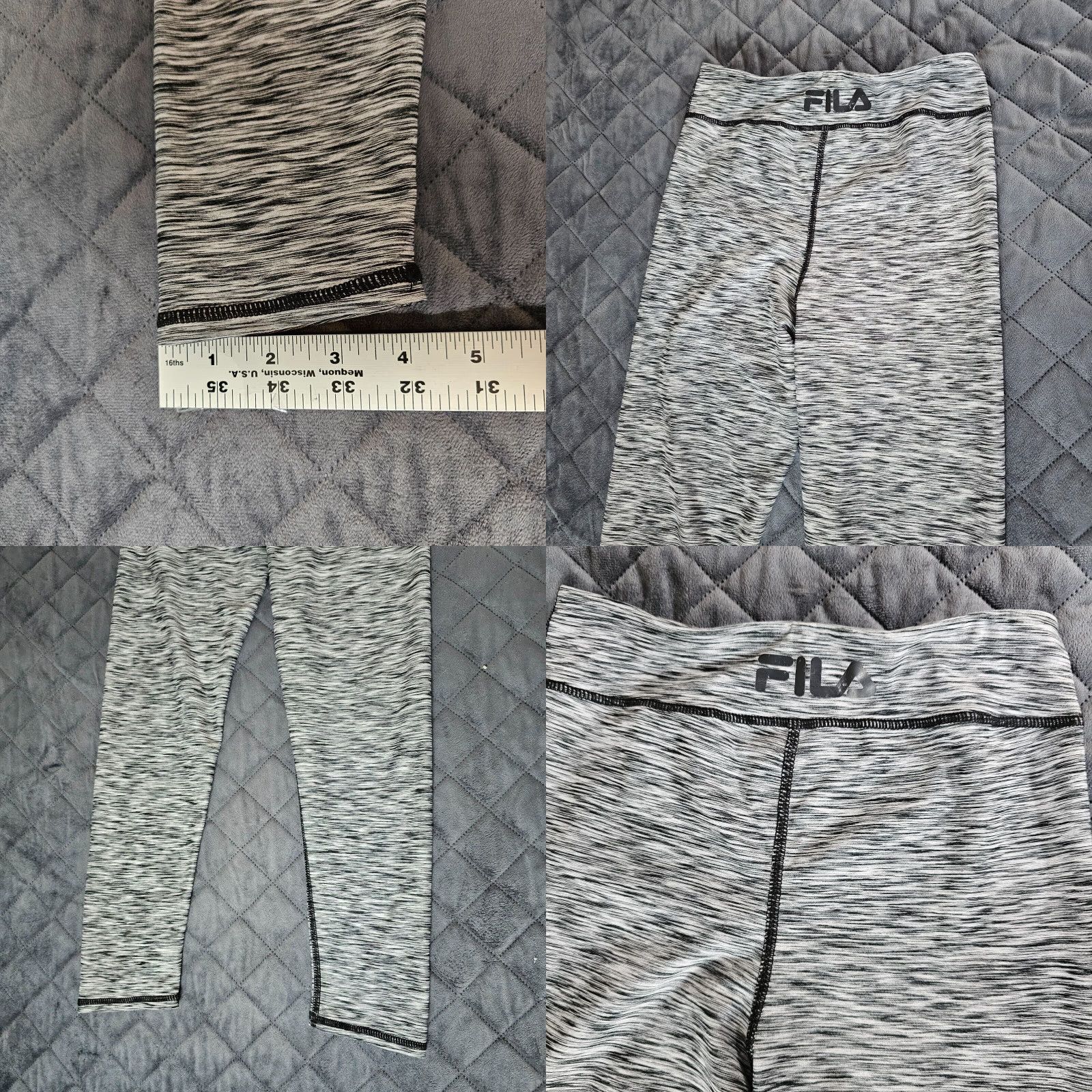 Fila FILA Leggings Heather Gray Mid Rise Size M 10-12 Cropped Athletic Gym Running Size 32" / US 10 / IT 46 - 8 Thumbnail