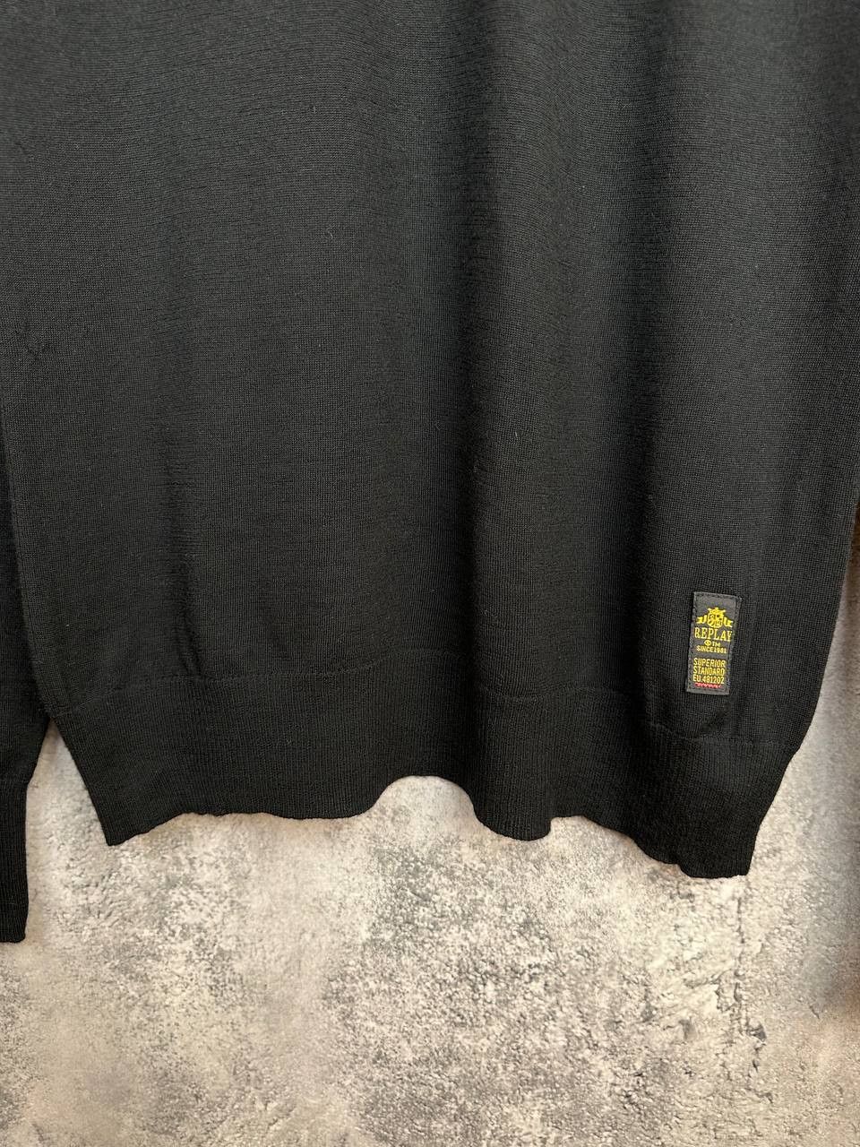 Replay Replay Exclusive Knitwear 100% Lana Wool Sweater Black Crew Size M / US 6-8 / IT 42-44 - 7 Thumbnail